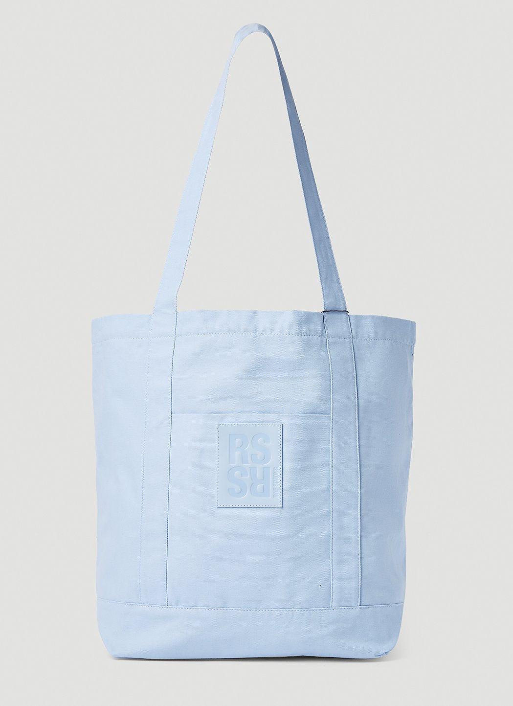 【RAF SIMONS】 ロゴパッチトートバッグ ライトブルー RAF SIMONS】 ロゴパッチトートバッグ ライトブルー (RAF SIMONS