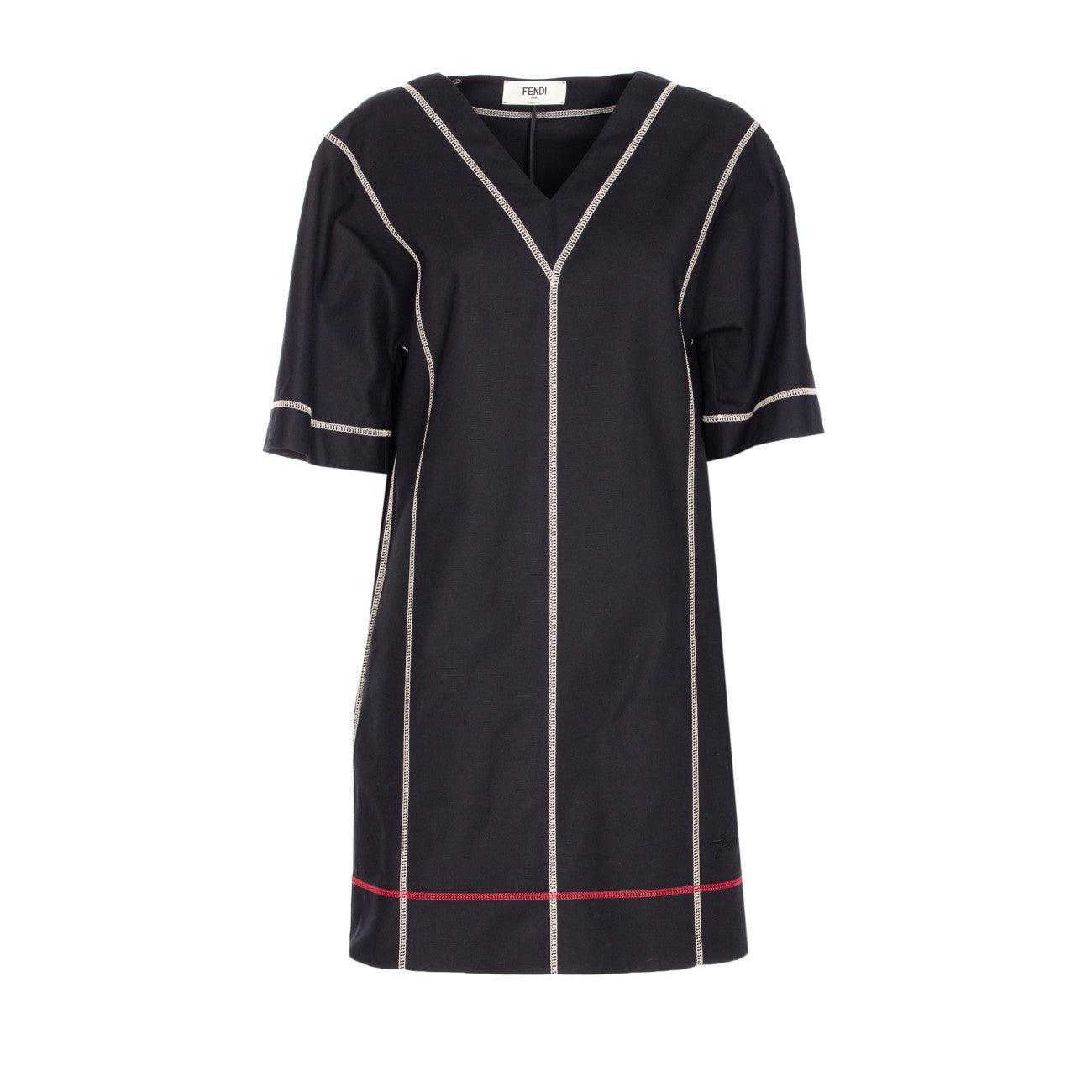 ワンピース Fendi TUNIC STYLE SHORT DRESS Fendi Tunic Style Short Dress in Black | Lyst