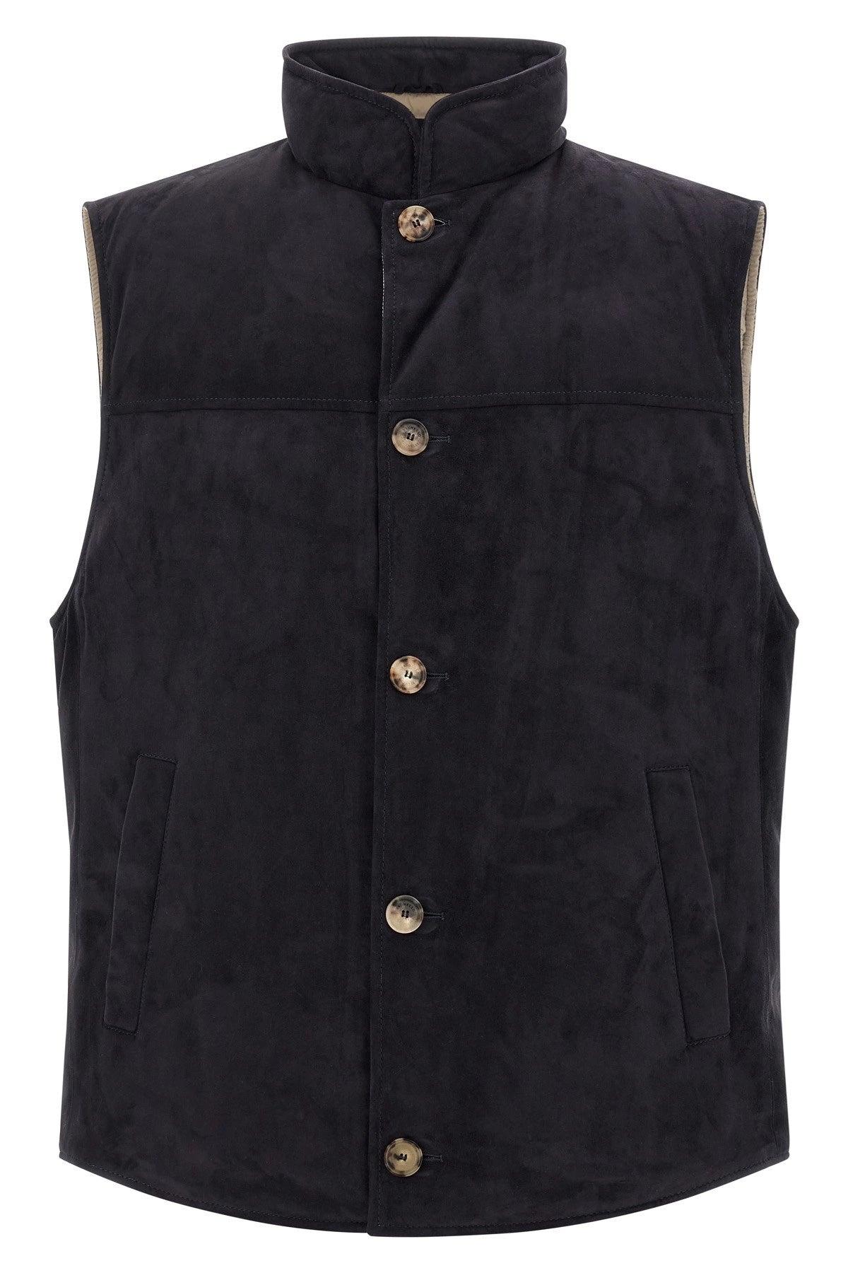 ボトムスその他 Brunello Cucinelli Black Cotton Gilet Brunello Cucinelli Waistcoats and gilets for Men | Online