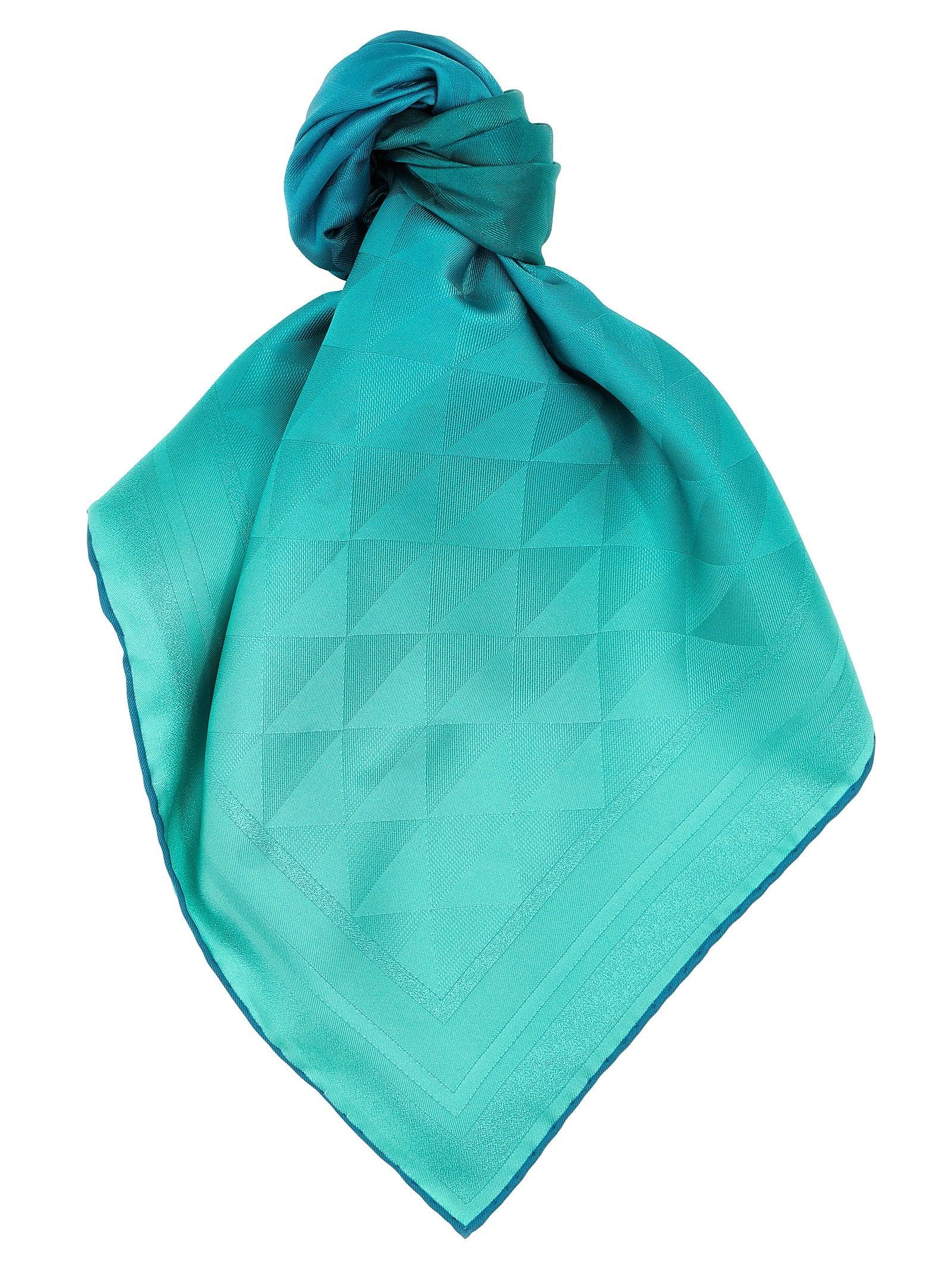スカーフ PRADA Silk scarf Blue Prada Printed Silk Scarf In Blue | ModeSens