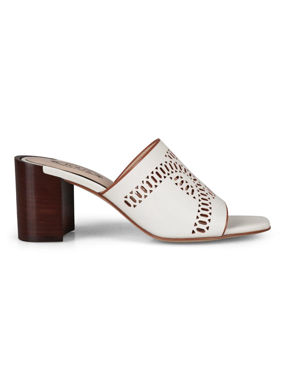 サンダル・ミュール TODS LEATHER HEEL MULES Woman BLUE Mules in Leather XXW40L0IT70SMX42U828 | Tods