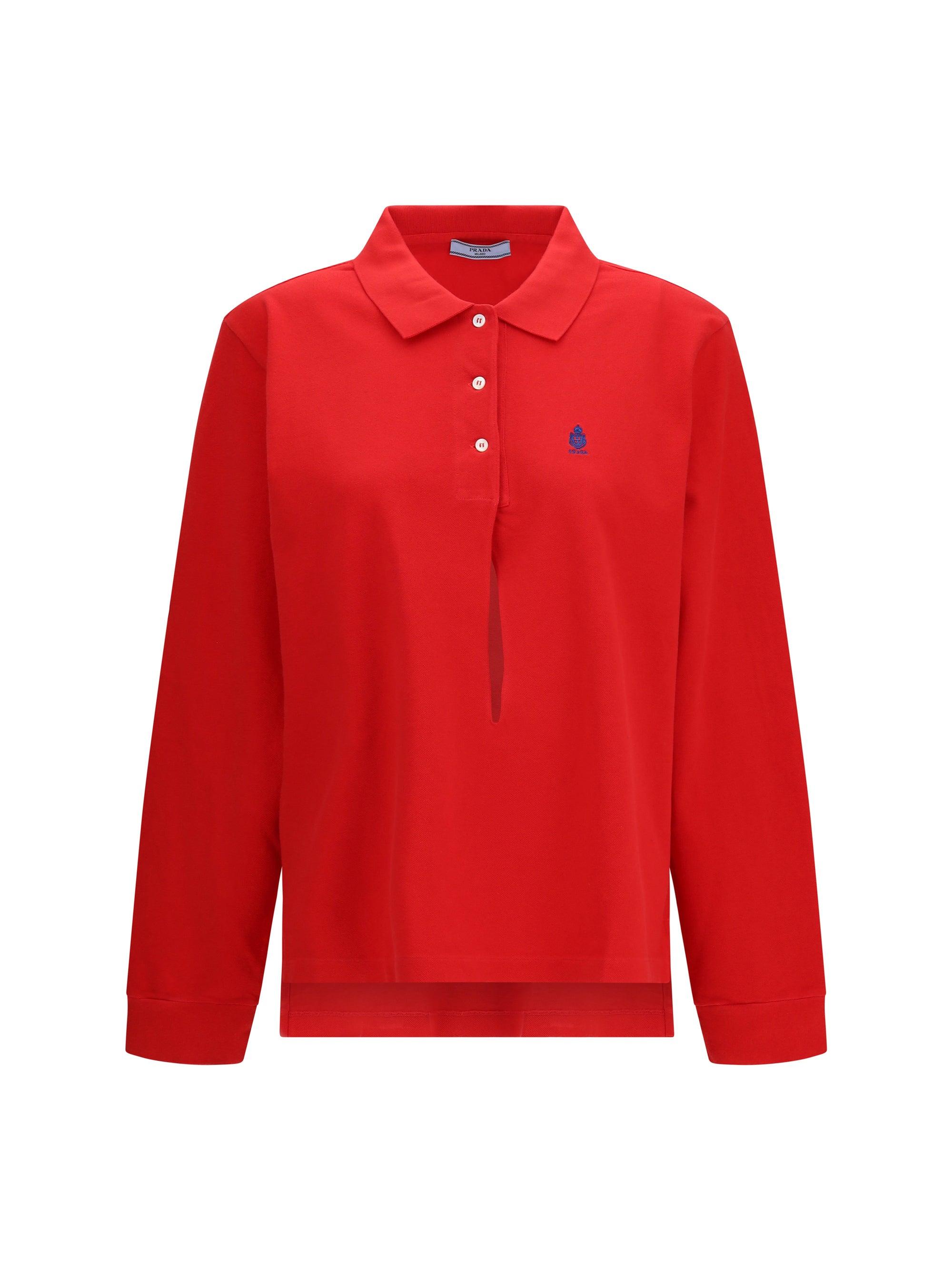 トップス PRADA 2015SS / Long sleeve POLO Prada Silk Knit Long-Sleeve Polo Shirt | Neiman Marcus