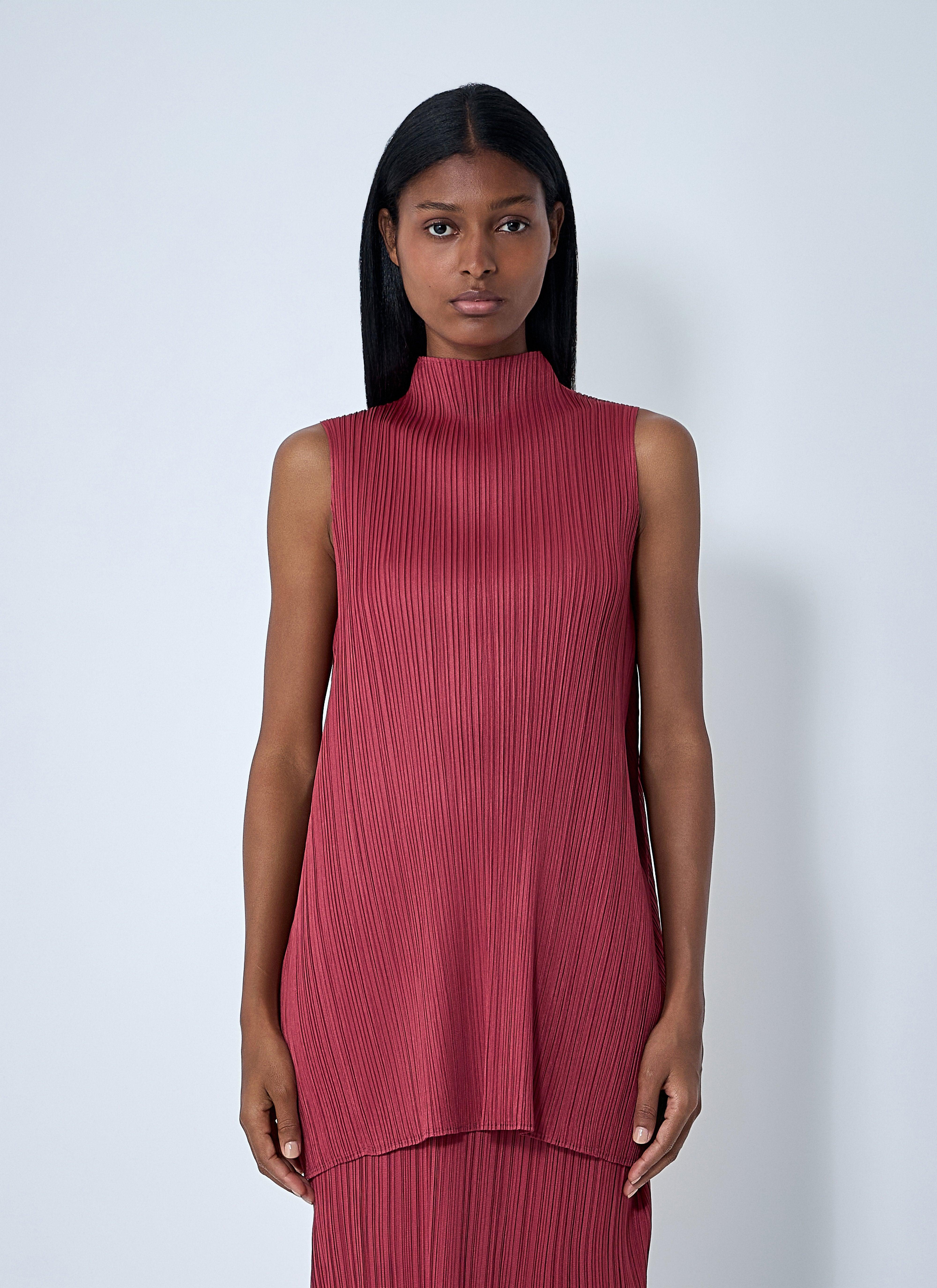 PLEATS PLEASE タンクトップ Gray New Colorful Basics 4 Tank Top by PLEATS PLEASE ISSEY