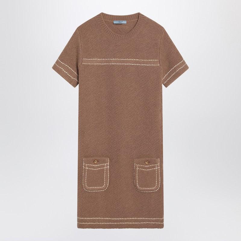 ワンピース Prada Camel Cashmere Mini Dress Prada Camel Cashmere Mini Dress | italist
