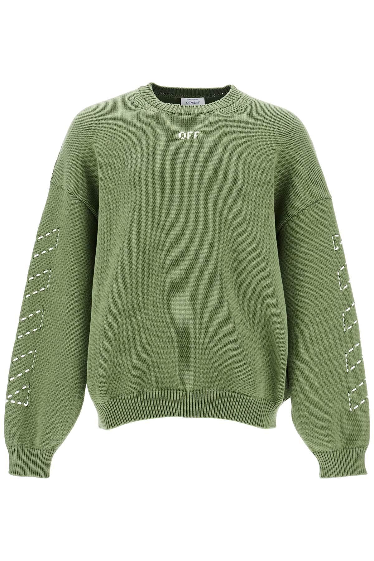 Off white green sweatshirt sales