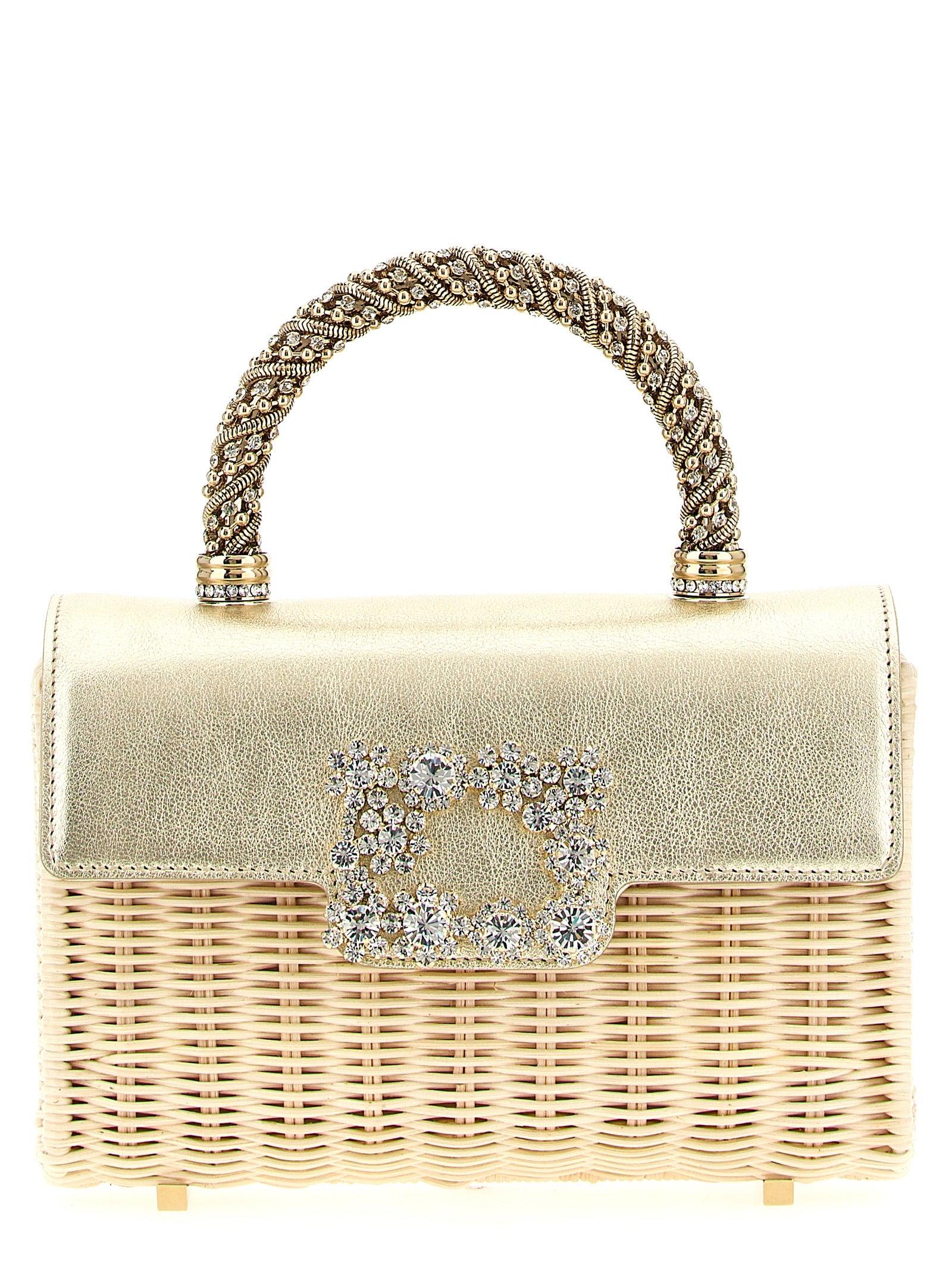 Roger Vivier 'Mini Jewel Efflorescence' Handbag in Metallic