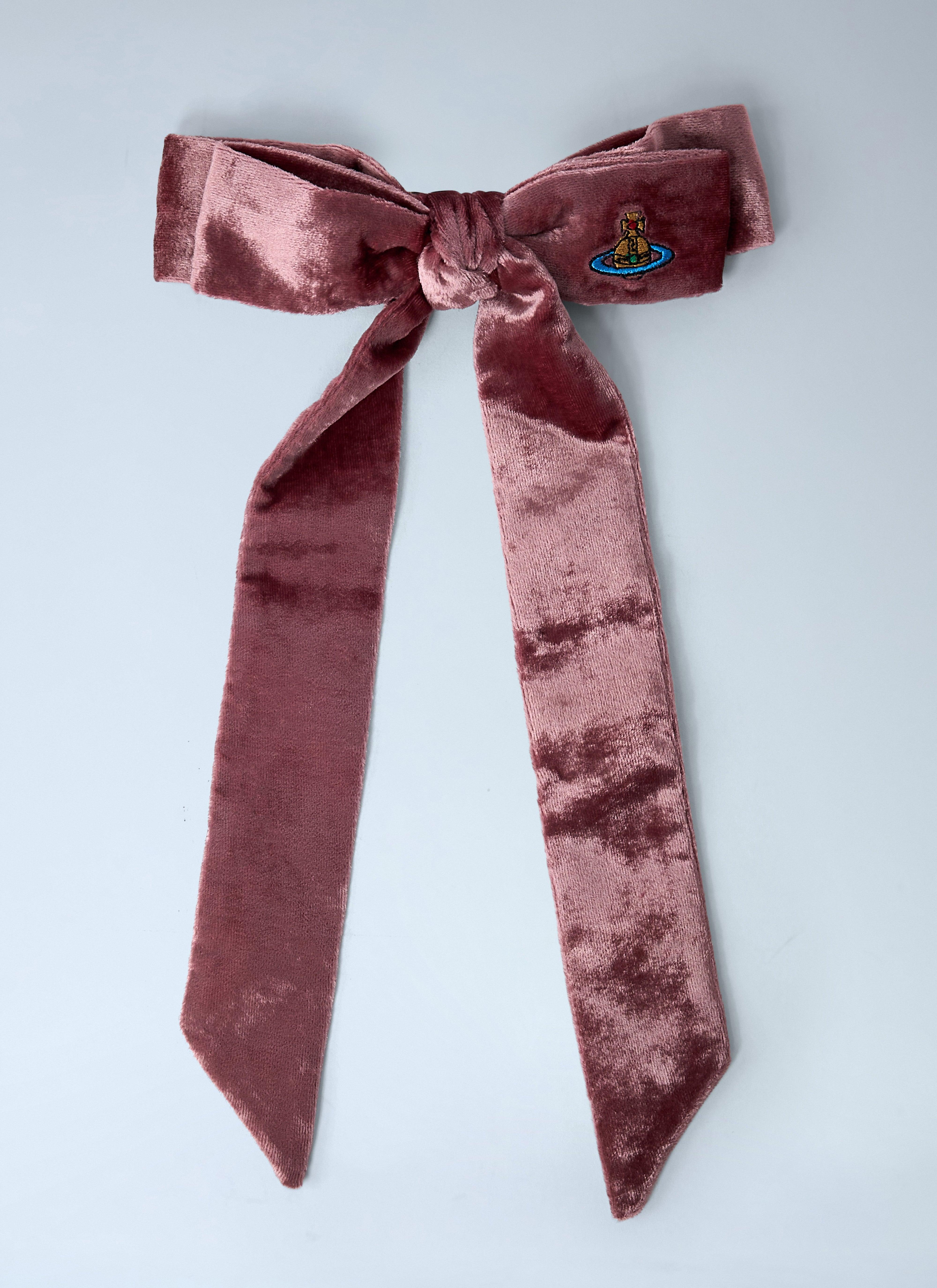 【Vivienne Westwood】 オーブ柄 サテン ビッグリボンクリップ Vivienne Westwood】 オーブ柄 サテン ビッグリボンクリップ
