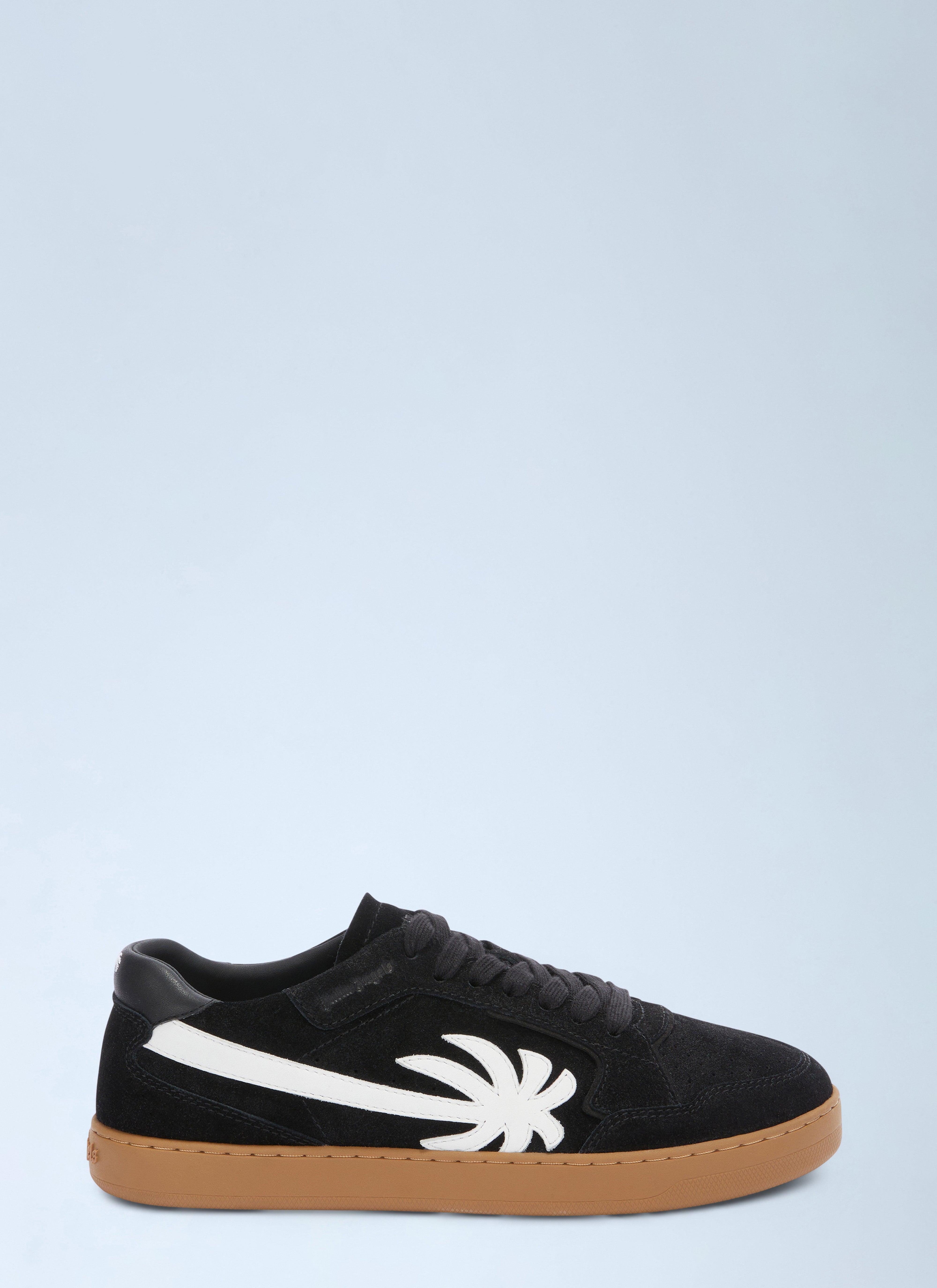 【関税＆送料込み】Palm Angels New Palm 1 Suede Sneakers NEW PALM 1 SUEDE in WHITE - GREEN for Men | Palm Angels®