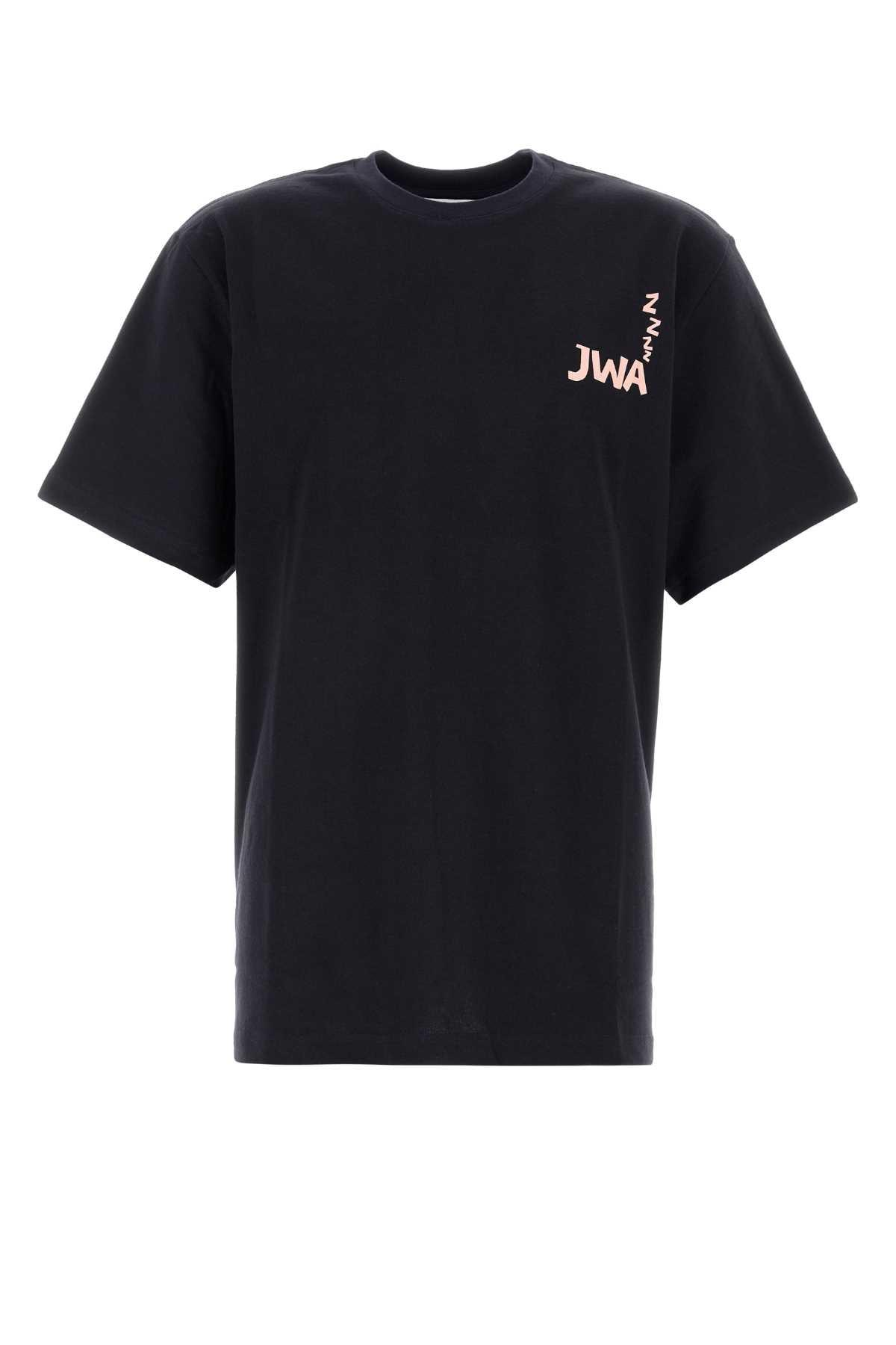 Tシャツ・カットソー Jw Anderson Black Cotton T-Shirt Black T-shirt with logo JW Anderson - Vitkac AS