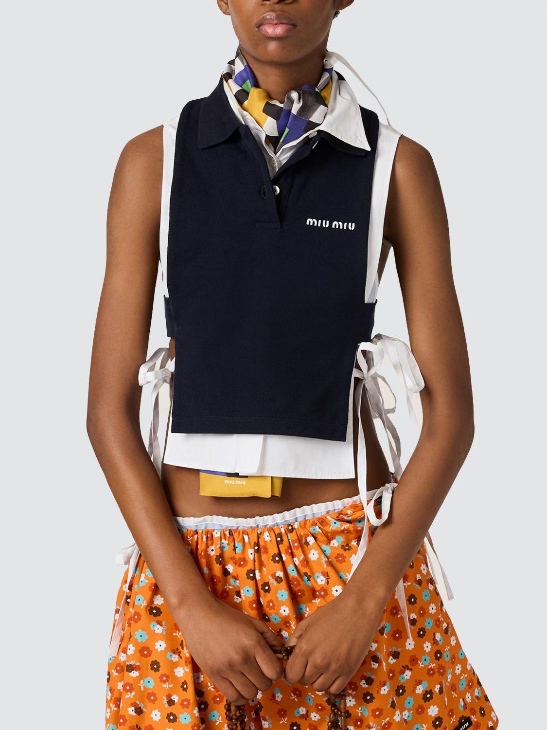 Miu Miu Sleeveless and tank tops for Women | Online Sale up to 34