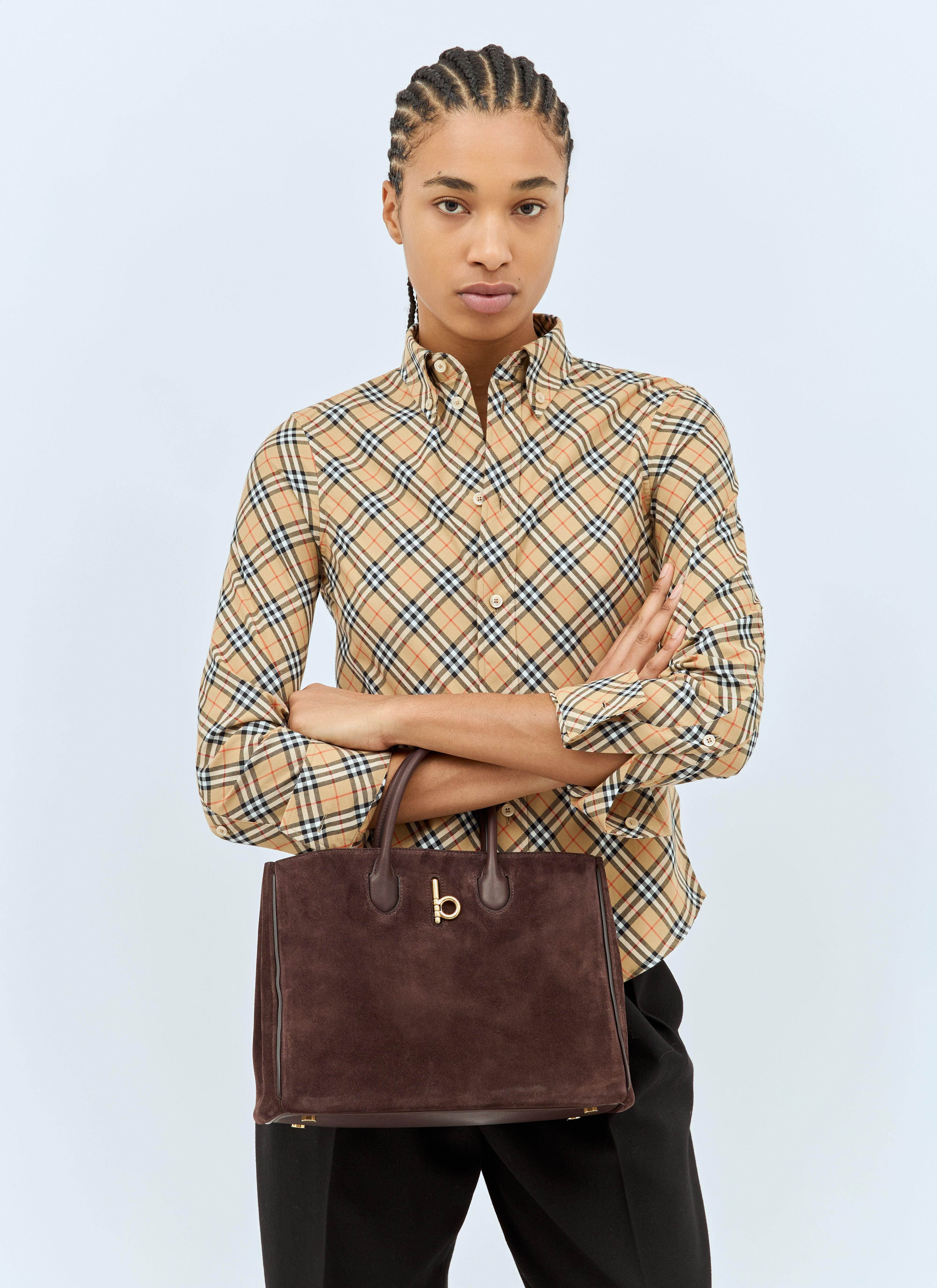 ハンドバッグ Burberry Brown Suede Small Rocking Horse Handbag Burberry Brown Suede Small Rocking Horse Handbag | italist