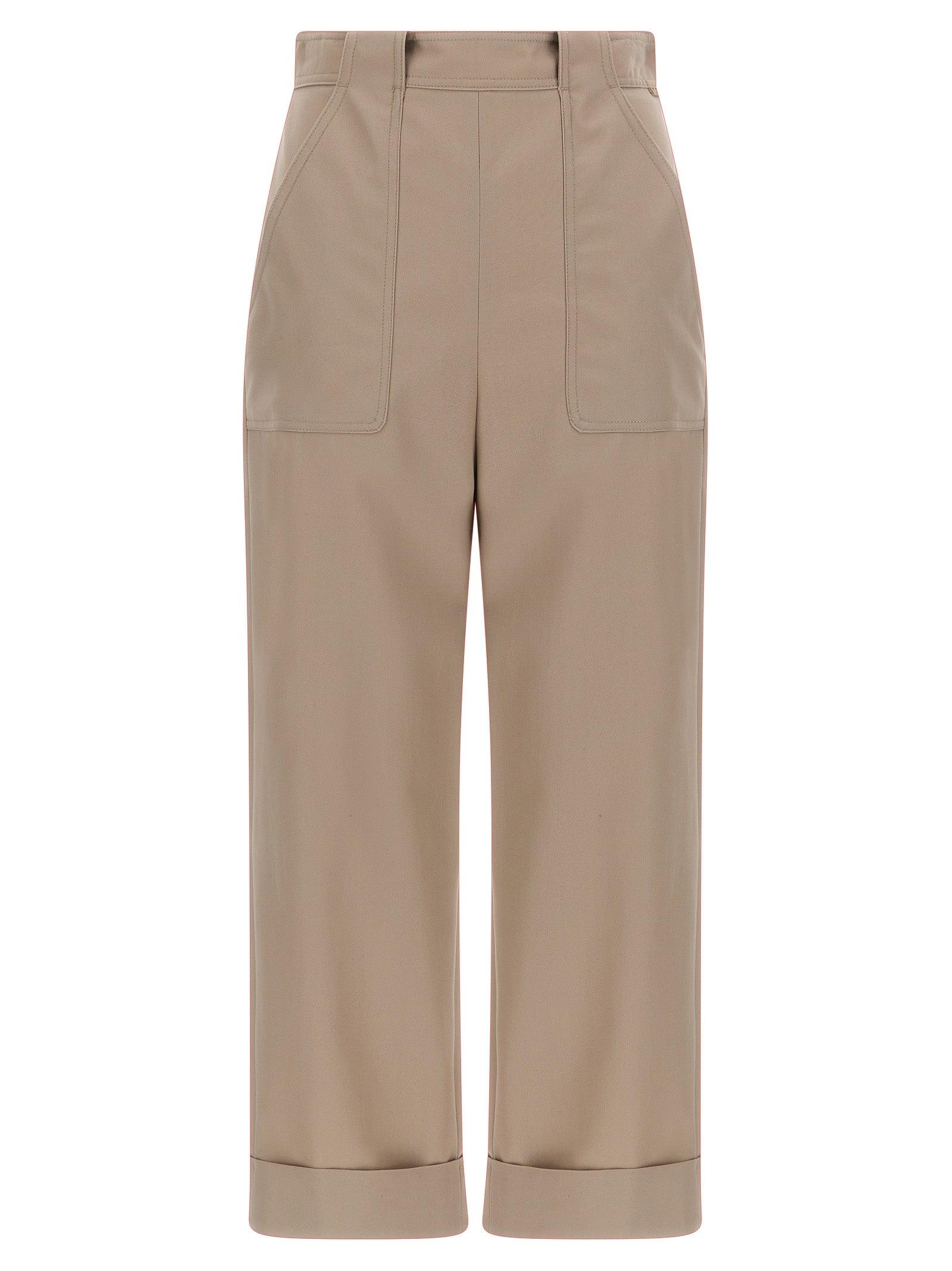 Max Mara 'Palio' Pants in Natural | Lyst