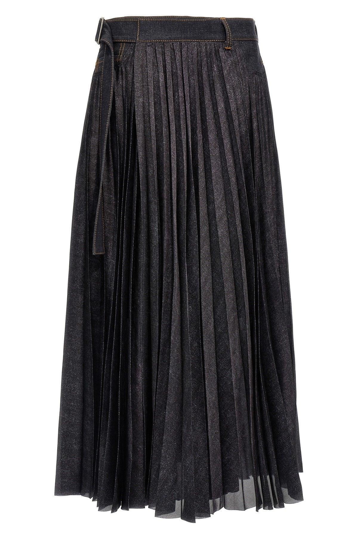 スカート sacai Long pleated skirt Feb2021Session54387_TMHILHPS20