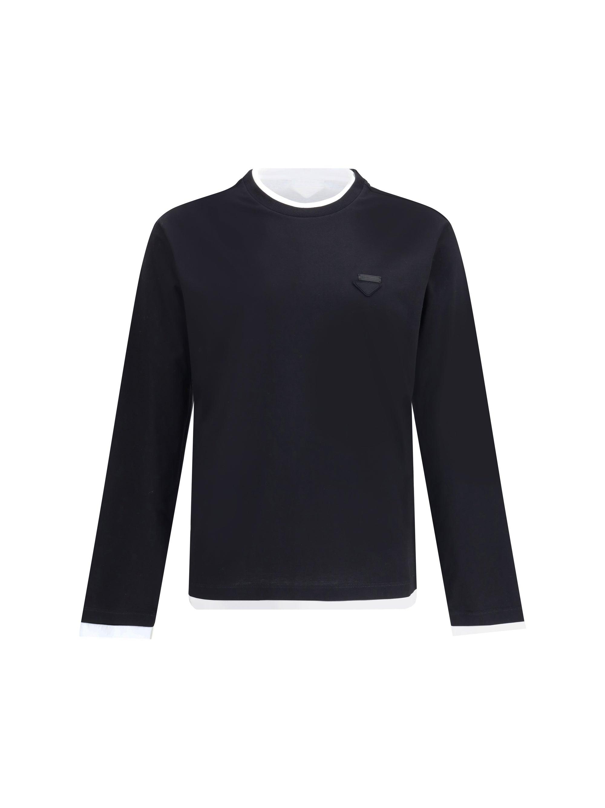 Tシャツ・カットソー Prada Silk Blend Long-Sleeved Oversized T-Shirt Prada Long-Sleeved Cotton T-Shirt | Saks Fifth Avenue