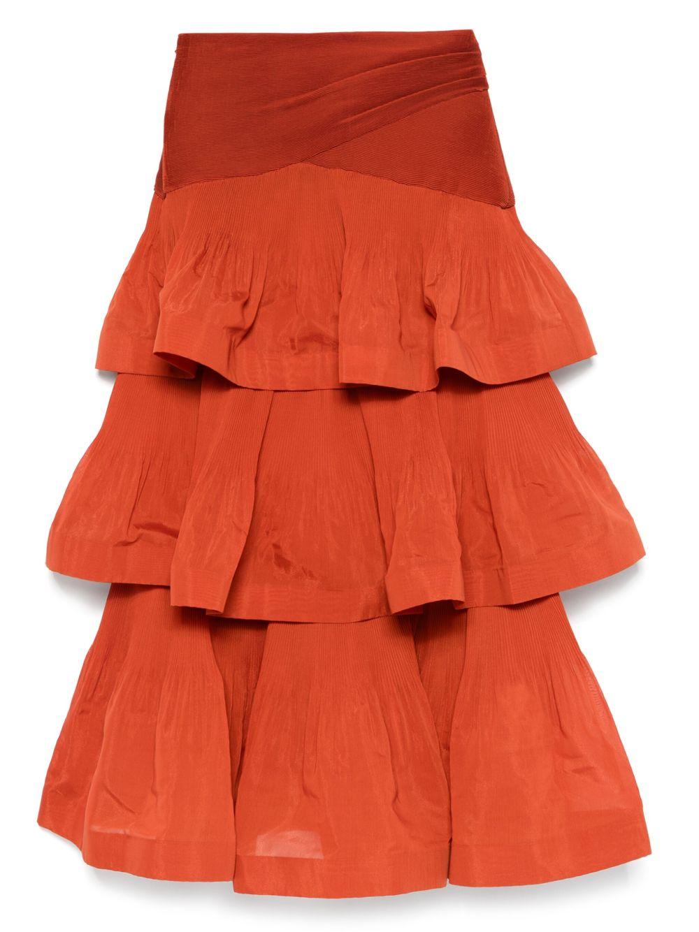 スカート ZIMMERMANN Women Skirts 0726SF241SPIC Orange Zimmermann 'illustration' Midi Skirt | italist