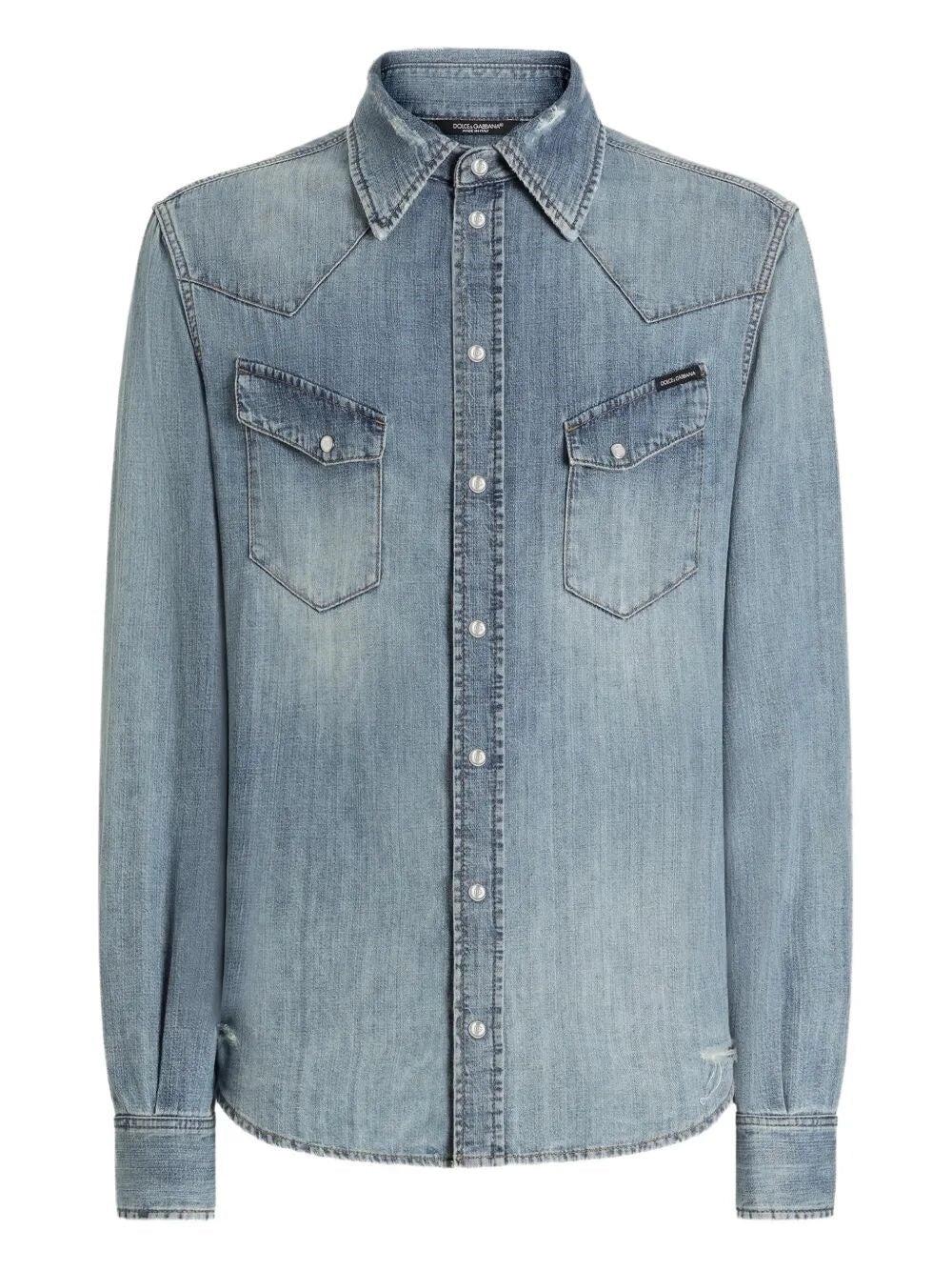 Dolce & Gabbana Shirts in Blue for Men | Lyst