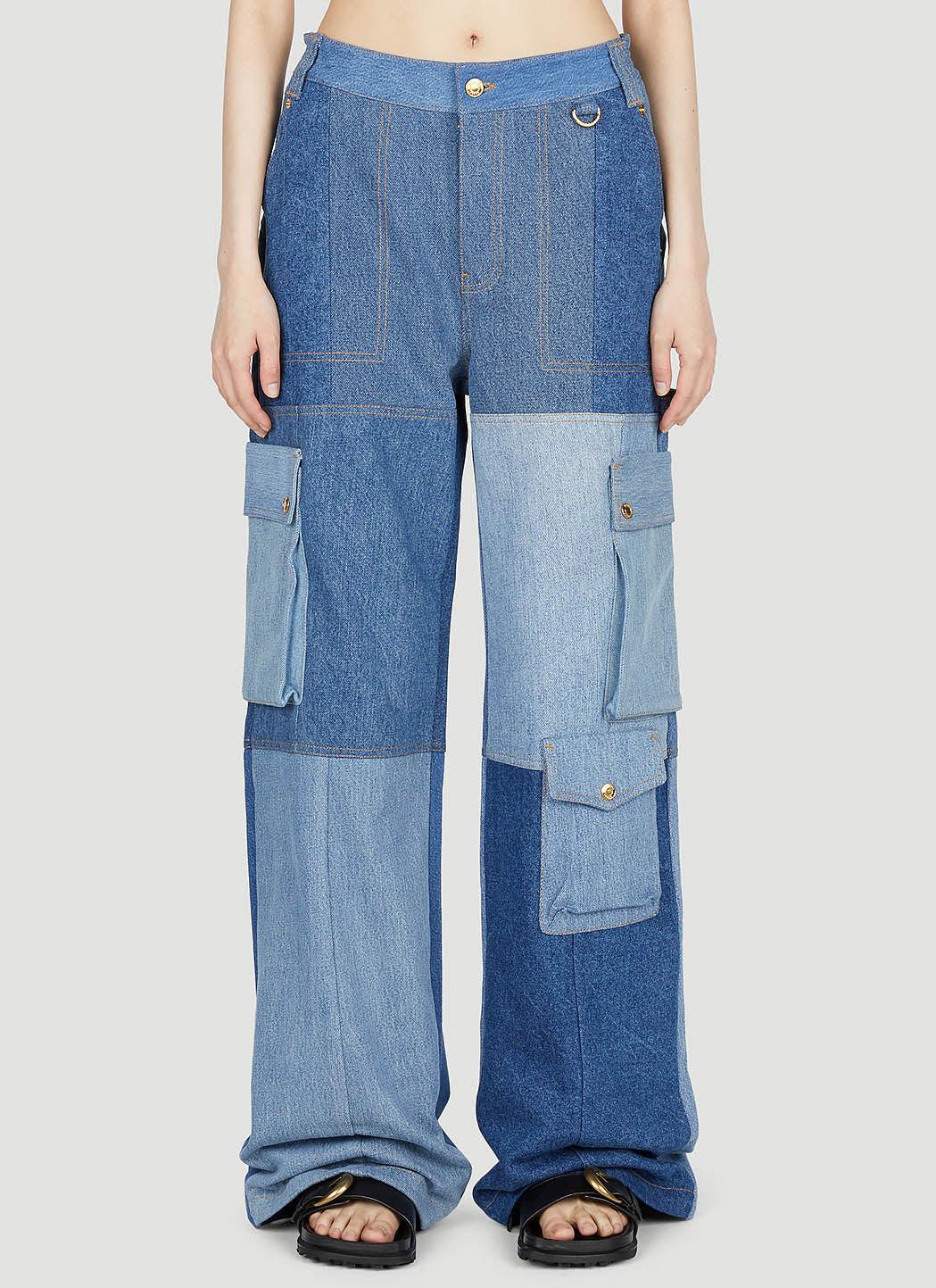 デニム・ジーパン MARINE SERRE Women Denim Pants WPA141B BR40 Brown MARINE SERRE(マリーンセル) デニム・ジーパン(レディース