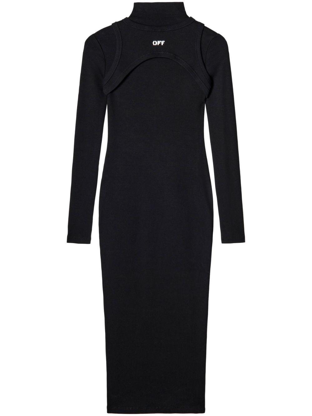 【送料&関税込】Off-White Black Viscose Dress Off-White c/o Virgil Abloh Maxi dresses for Women | Online