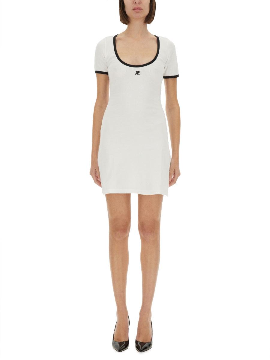 ワンピース COURREGES HOLISTIC CONTRAST MINI DRESS Blue Holistic Contrast Minidress by Courrèges on Sale