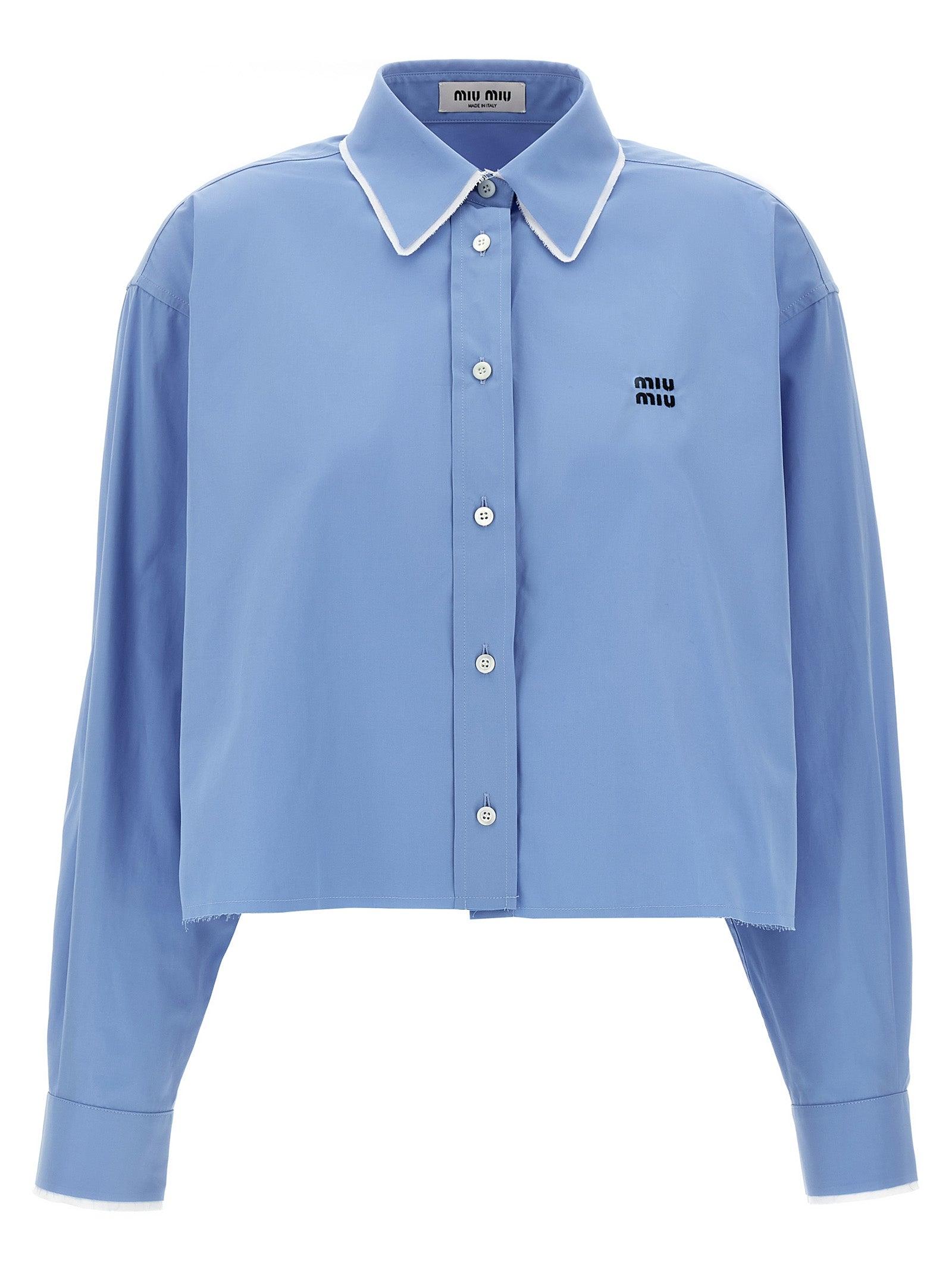 トップス MiuMiu 99ss archive light blue shirt MiuMiu 99ss archive light blue shirt