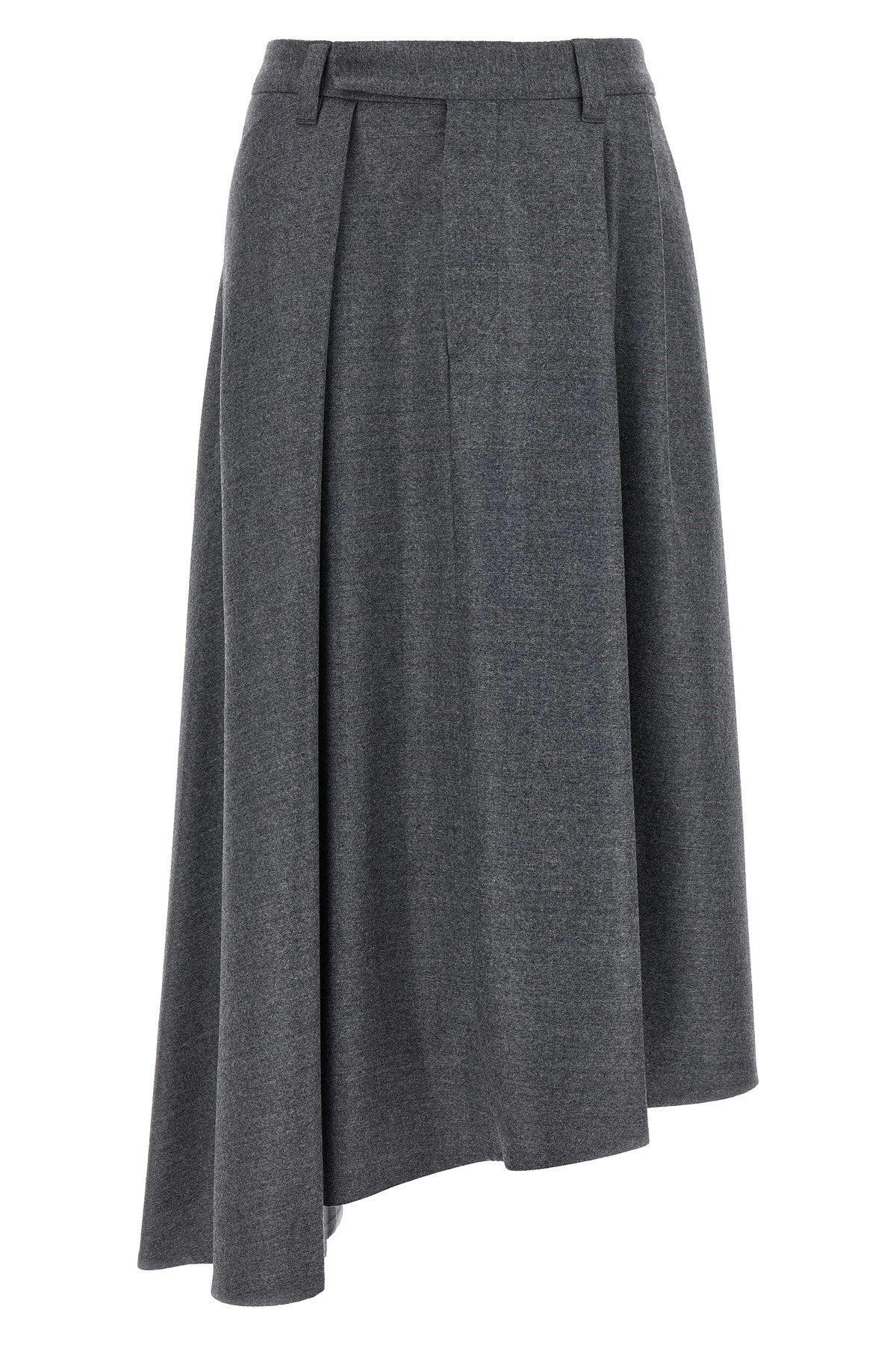 スカート BRUNELLO CUCINELLI WOOL LONG SKIRT Brunello Cucinelli Skirt long wool belt loops | The Fashion