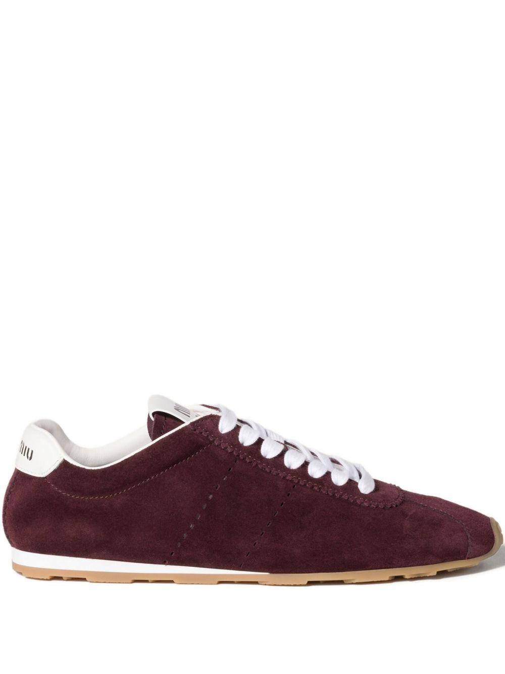 スニーカー MIU MIU SUEDE LEATHER SNEAKERS Miu Miu Low-Top Mesh Suede Sneakers | Neiman Marcus