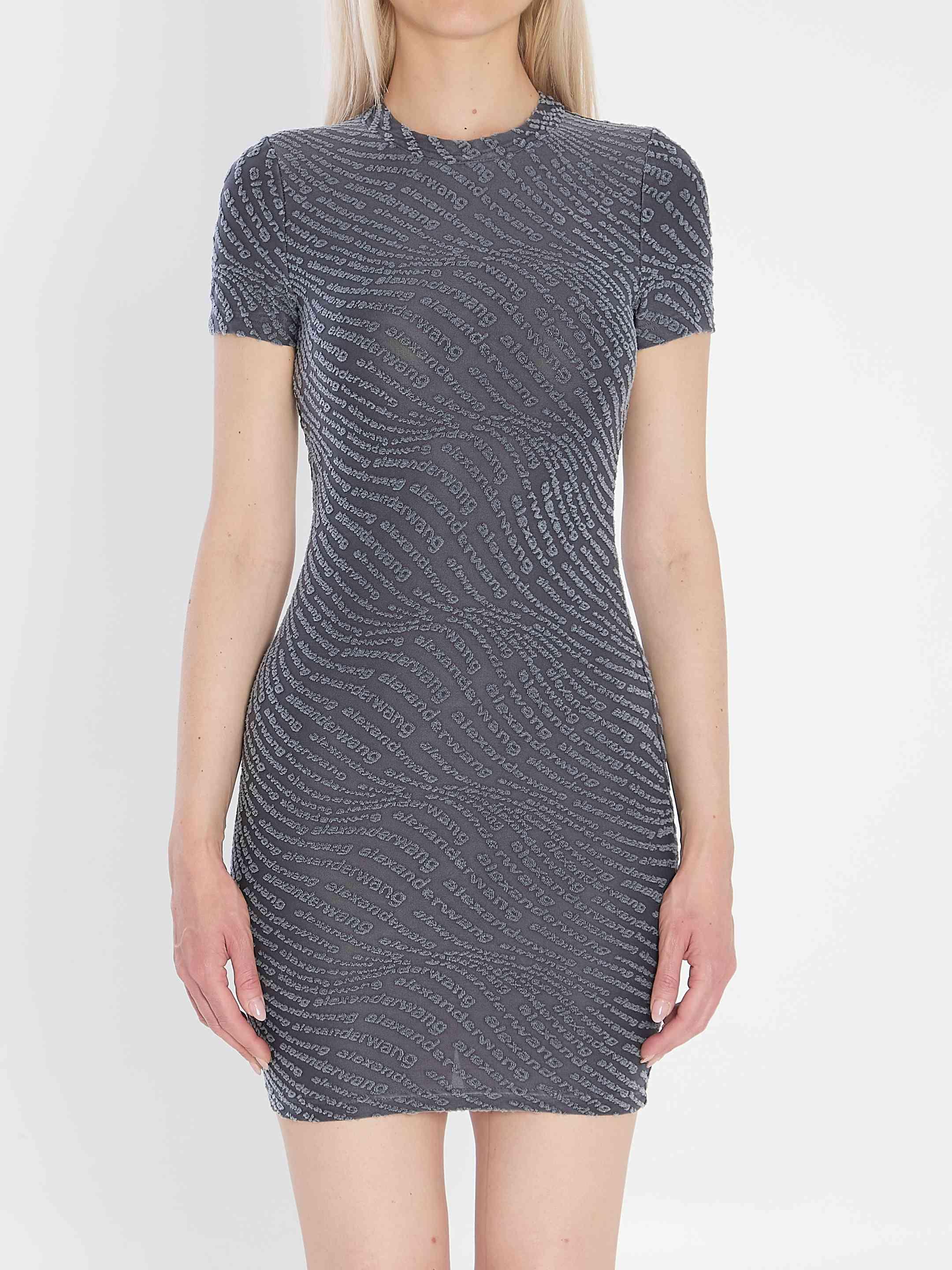 T By Alexander Wang Mini Dress in Gray