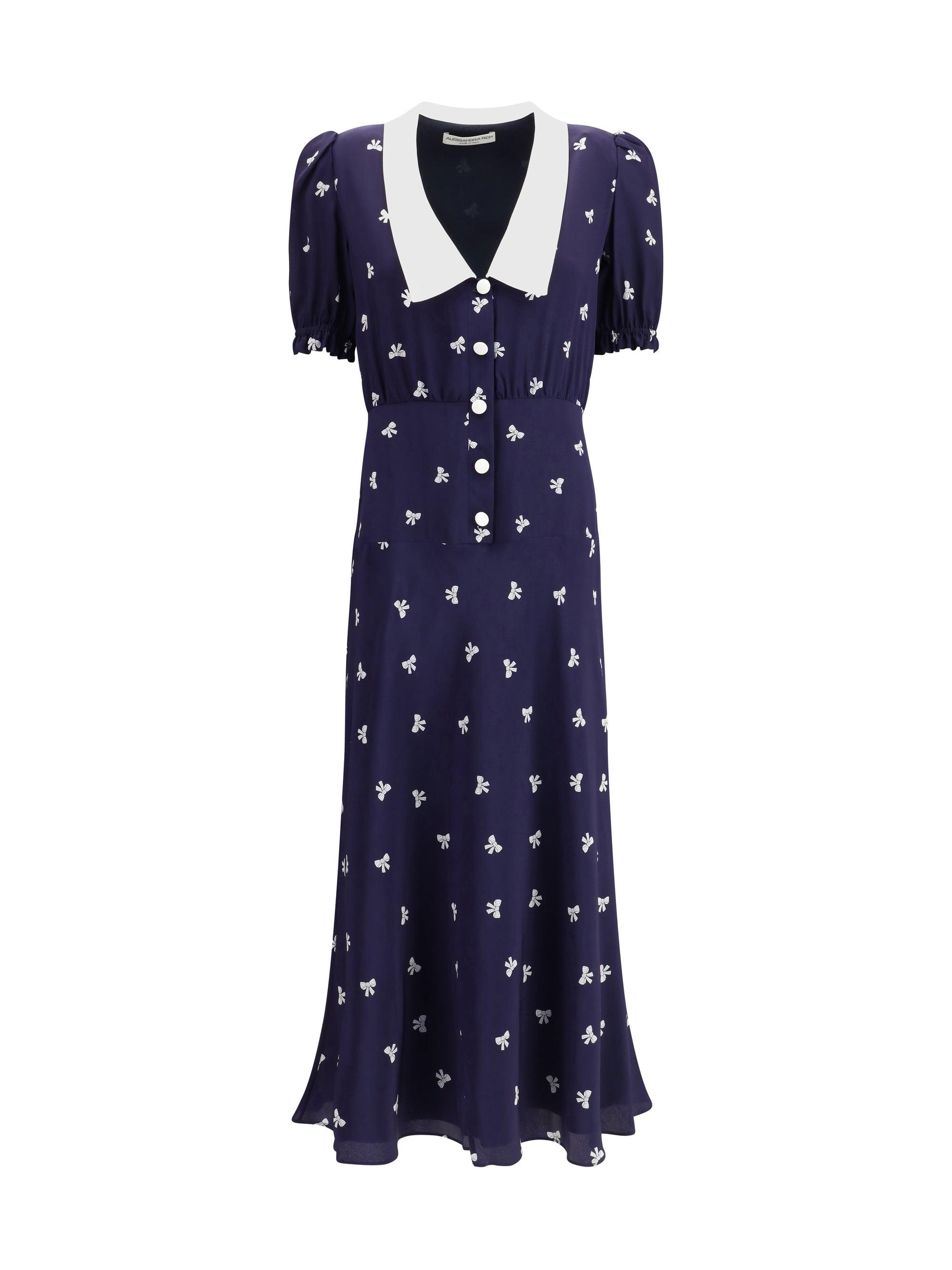 ワンピース ALESSANDRA RICH Women Dresses FABX3609F4230 Blue BOWS PRINT DRESS – Alessandra Rich