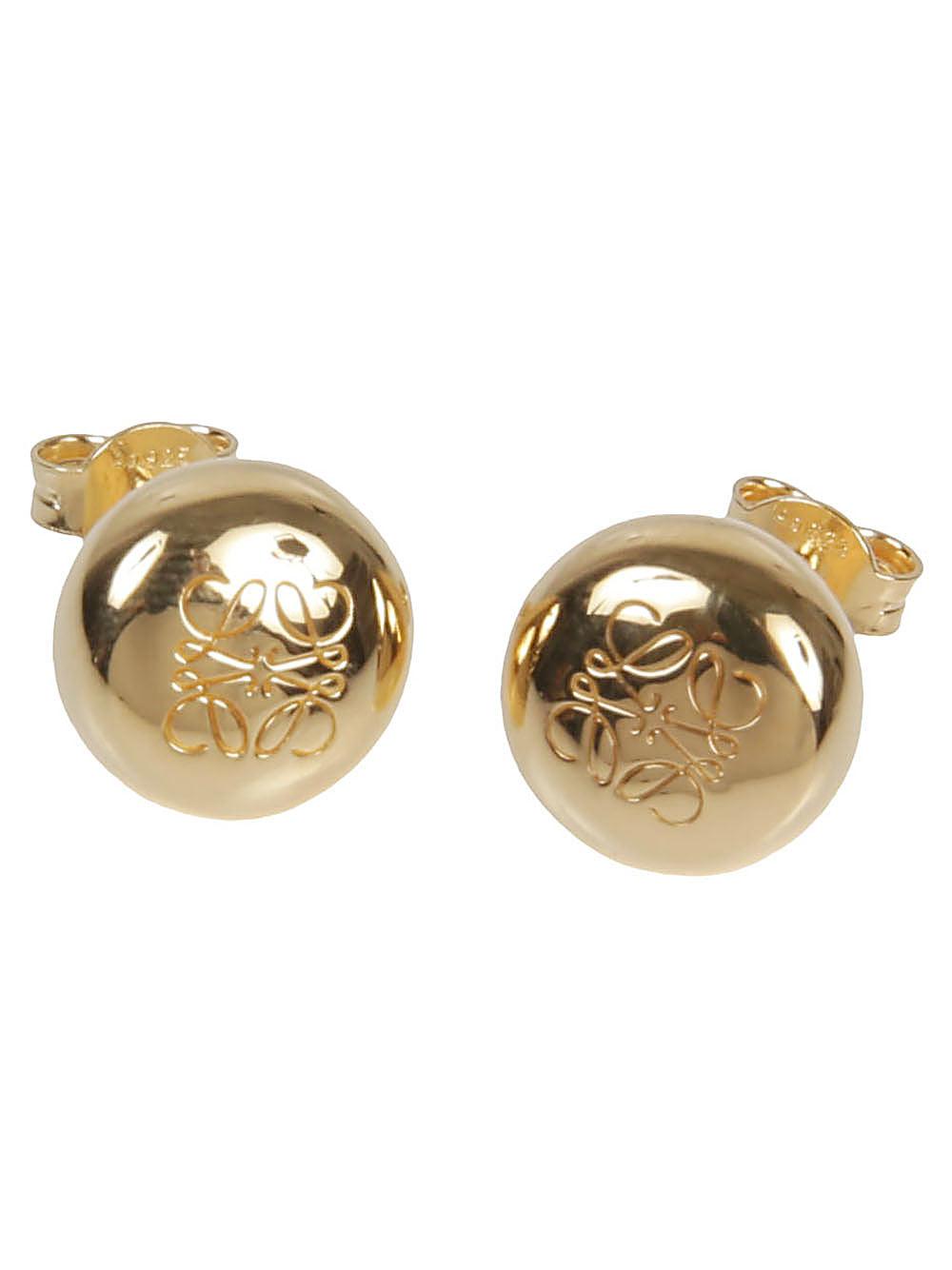 イヤリング LOEWE Anagram Pebble gold-plated earrings LOEWE Anagram Pebble gold-plated earrings | NET-A-PORTER