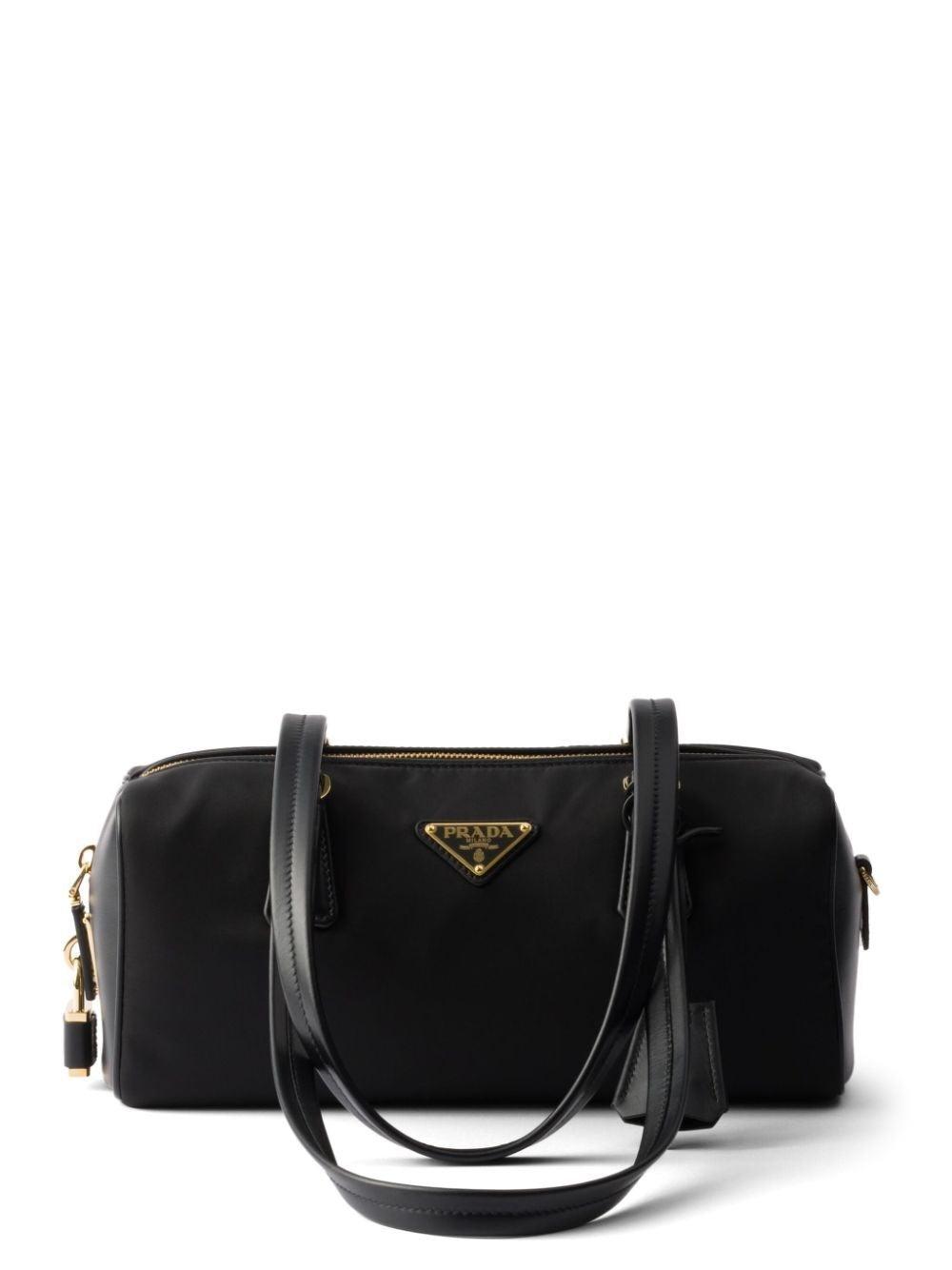 ハンドバッグ PRADA Padlock handbag Black Prada Nylon shoulder bag padlock detail | The Fashion Square