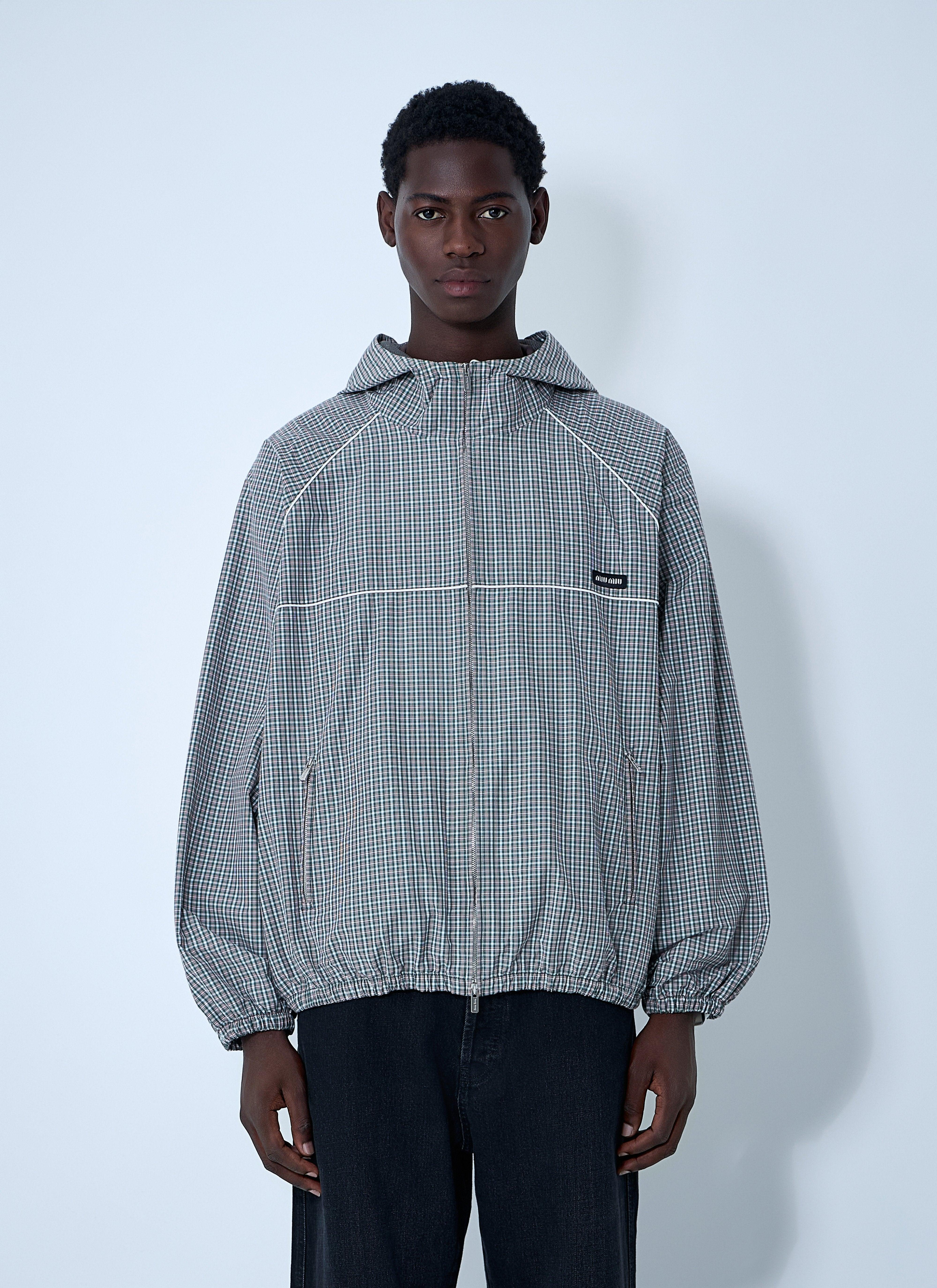 【送料&関税込】Miu Miu Check LamAC Jacket Checked technical jacket in grey - Miu Miu | Mytheresa