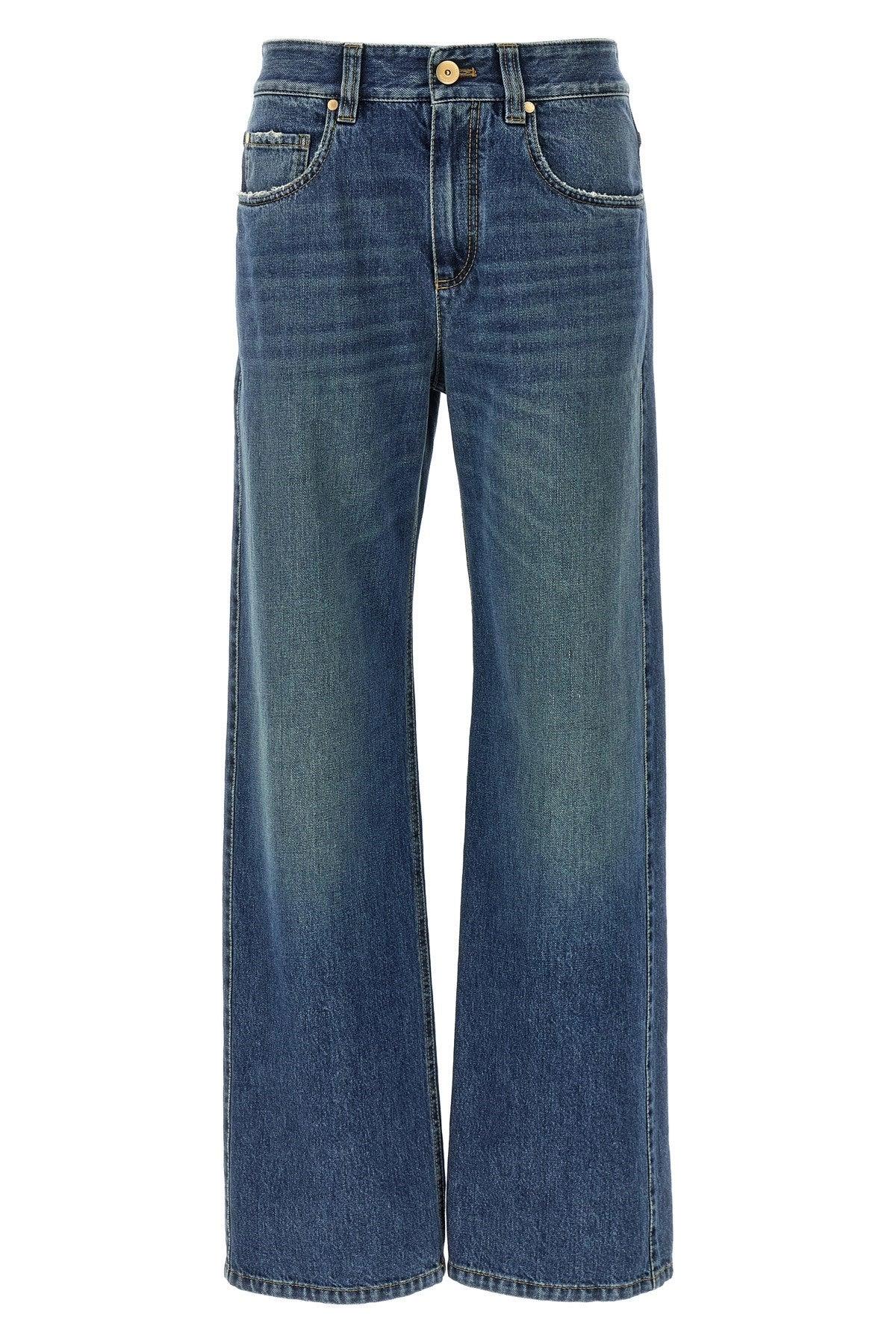 【関税&送料込】Brunello Cucinelli The Loose Barrel Jeans In Brunello Cucinelli Loose Jeans in Medium Denim | Santa Fe