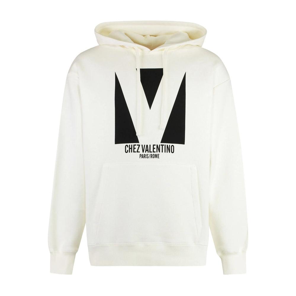 国内発送☆VALENTINO☆ロゴプリントHOODIE/WHITE Valentino VLTN Print Hoodie White/Red Men's - US