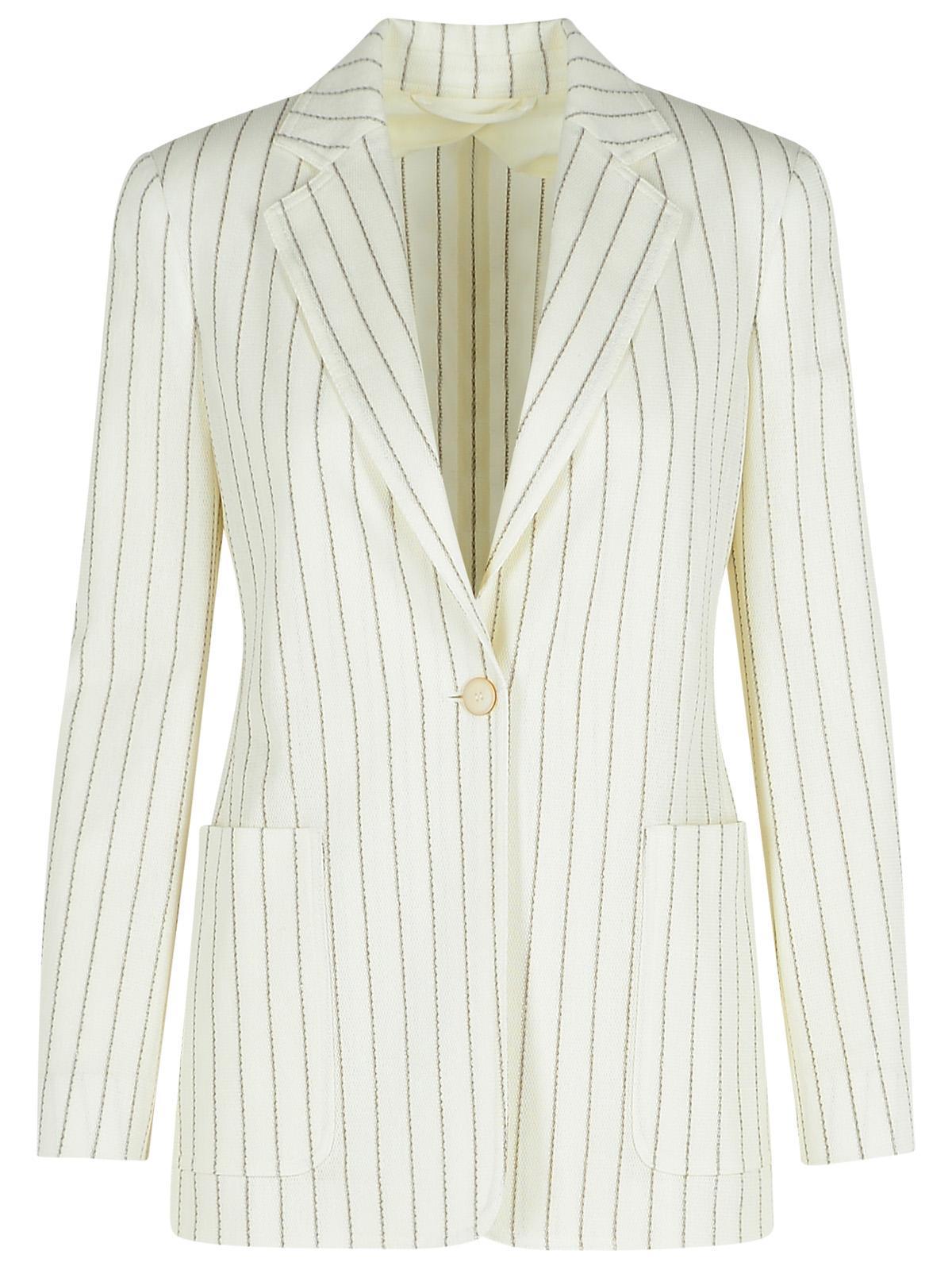25SS new/Max Mara Jadiストライプブレザー Blazer White Max Mara 'Jadi' Blazer in White | Lyst