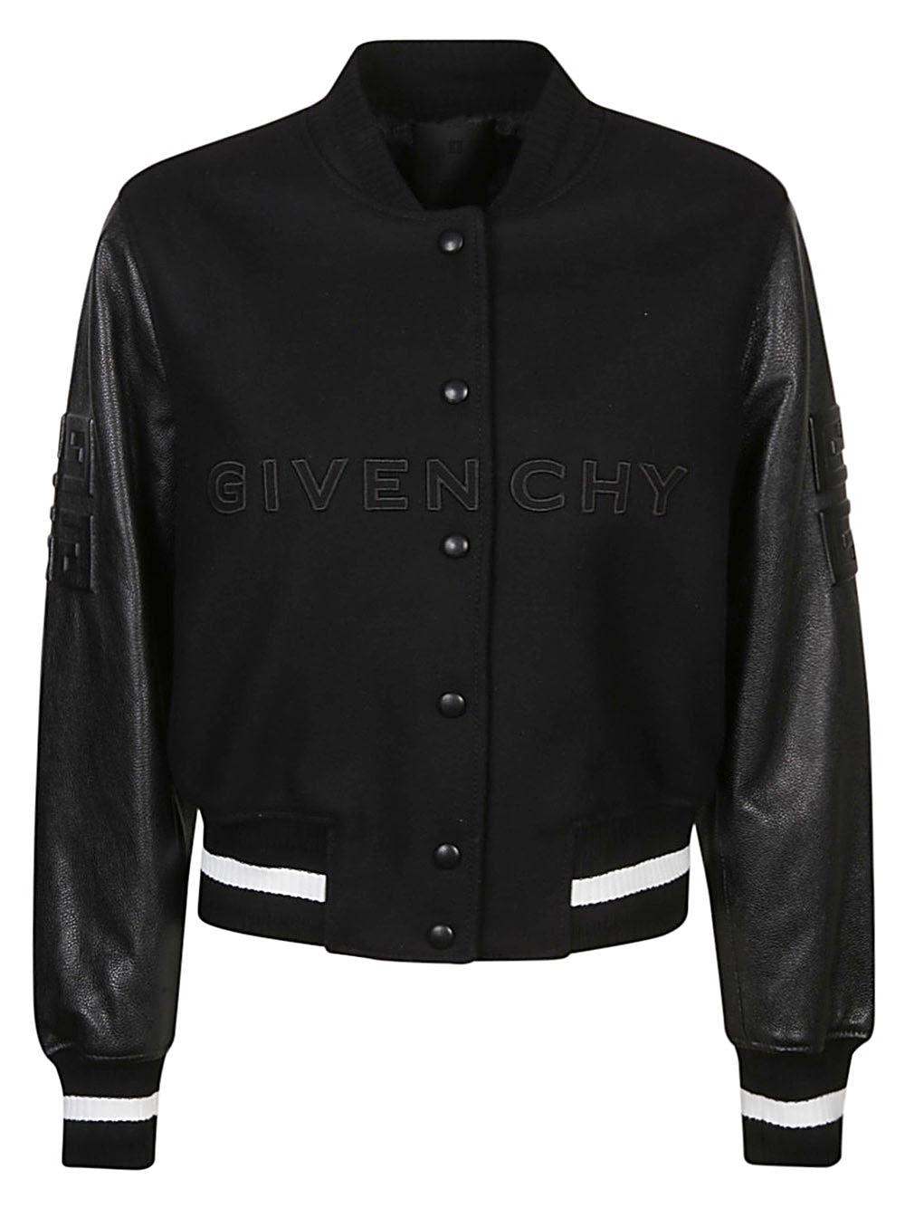 ジャケット GIVENCHY Women Jackets BW00N06Z0R 004 BLACK WHITE Givenchy Blouson - Black - Women | BW00N06Z0R004 | thebs.com