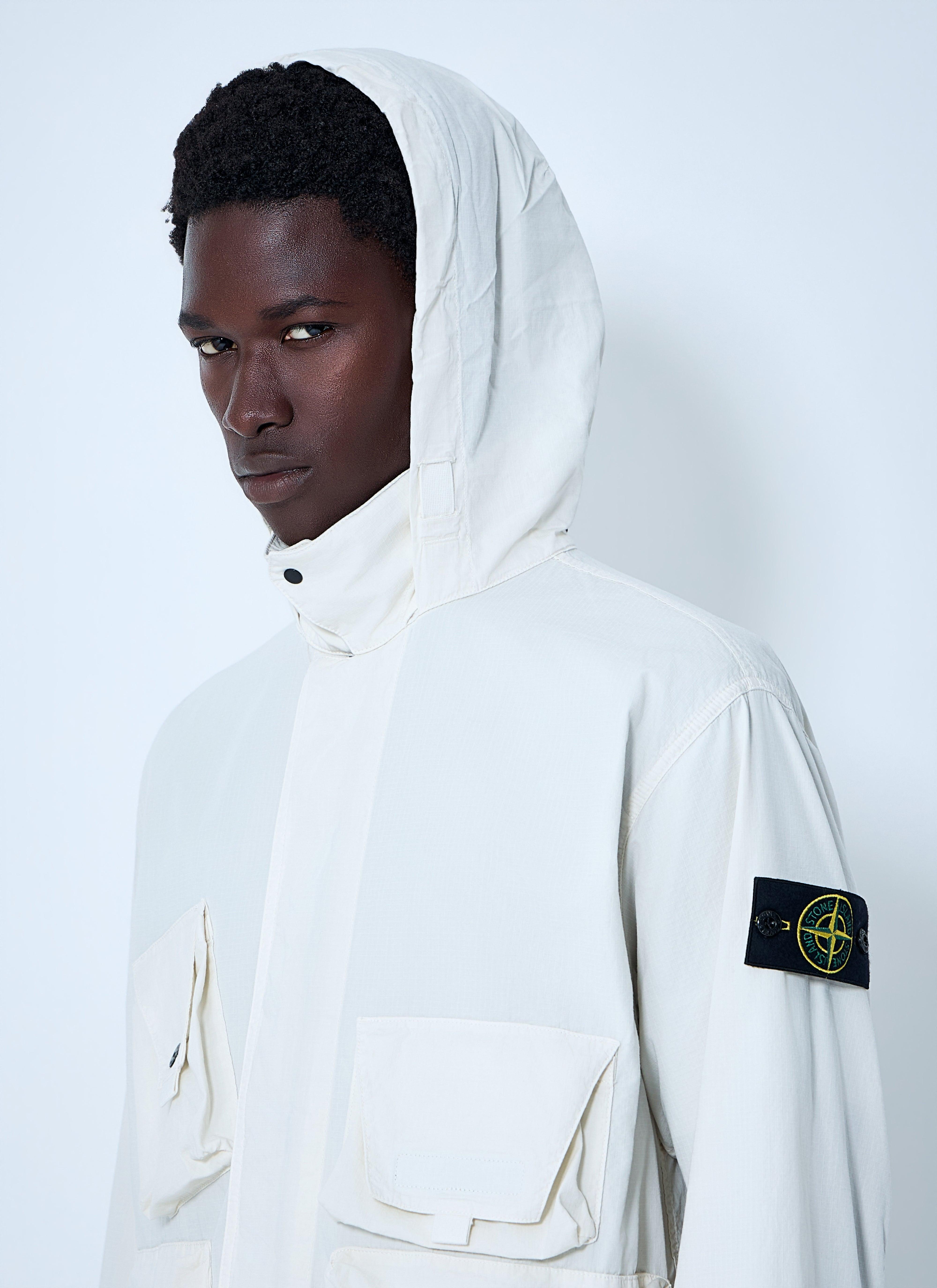 Stone Island Utility Pocket Jacket in White for Men | Lyst
