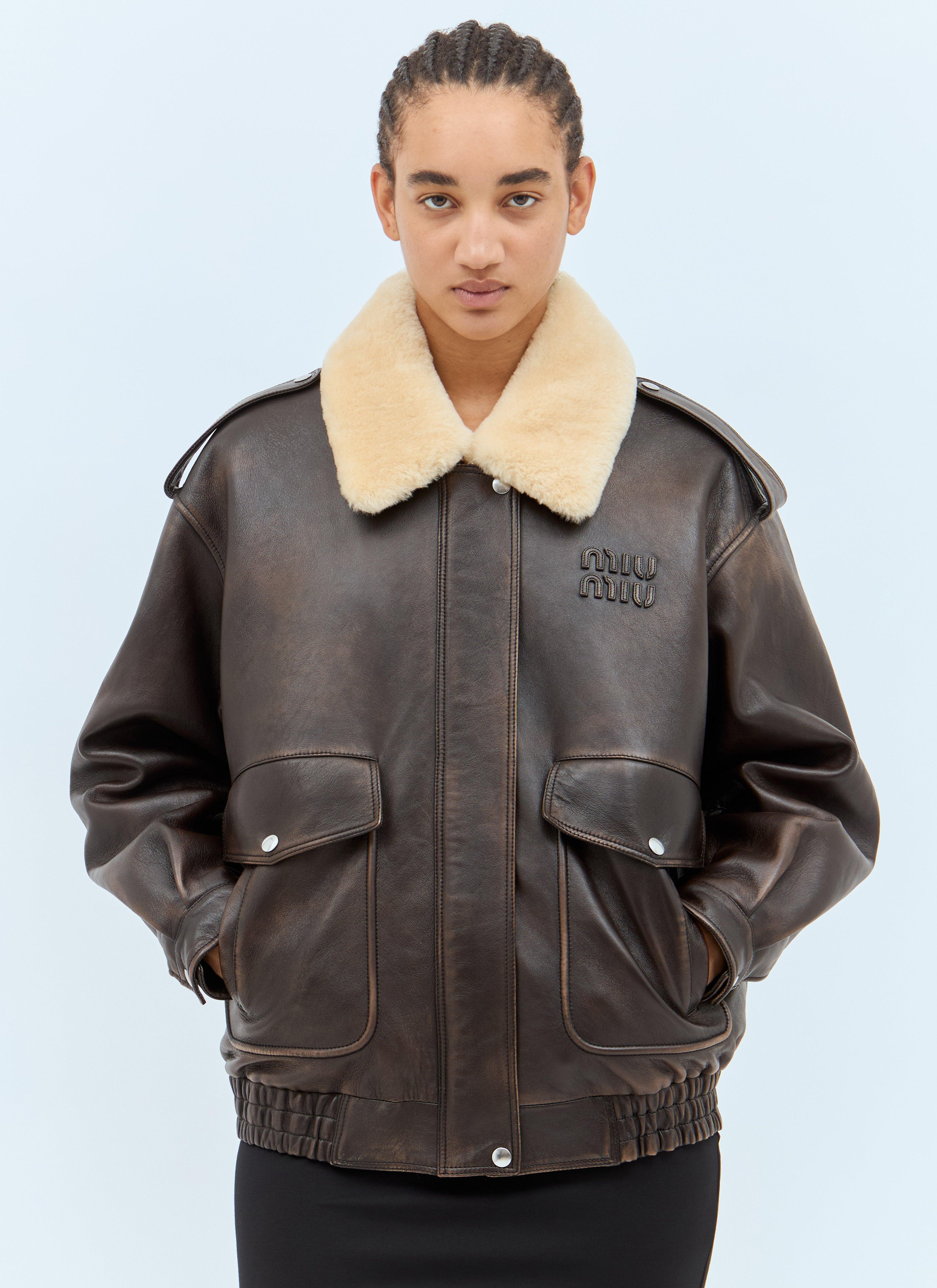 ジャケット・アウター Miu Miu Leather Jacket Women's Leather jacket | MIU MIU | 24S
