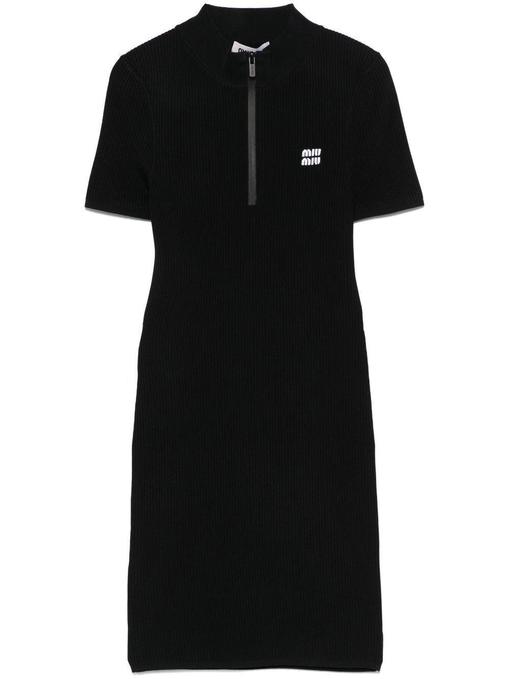 lace cover up knit dress Knit Cover-Up Midi Dress in Black main image 0