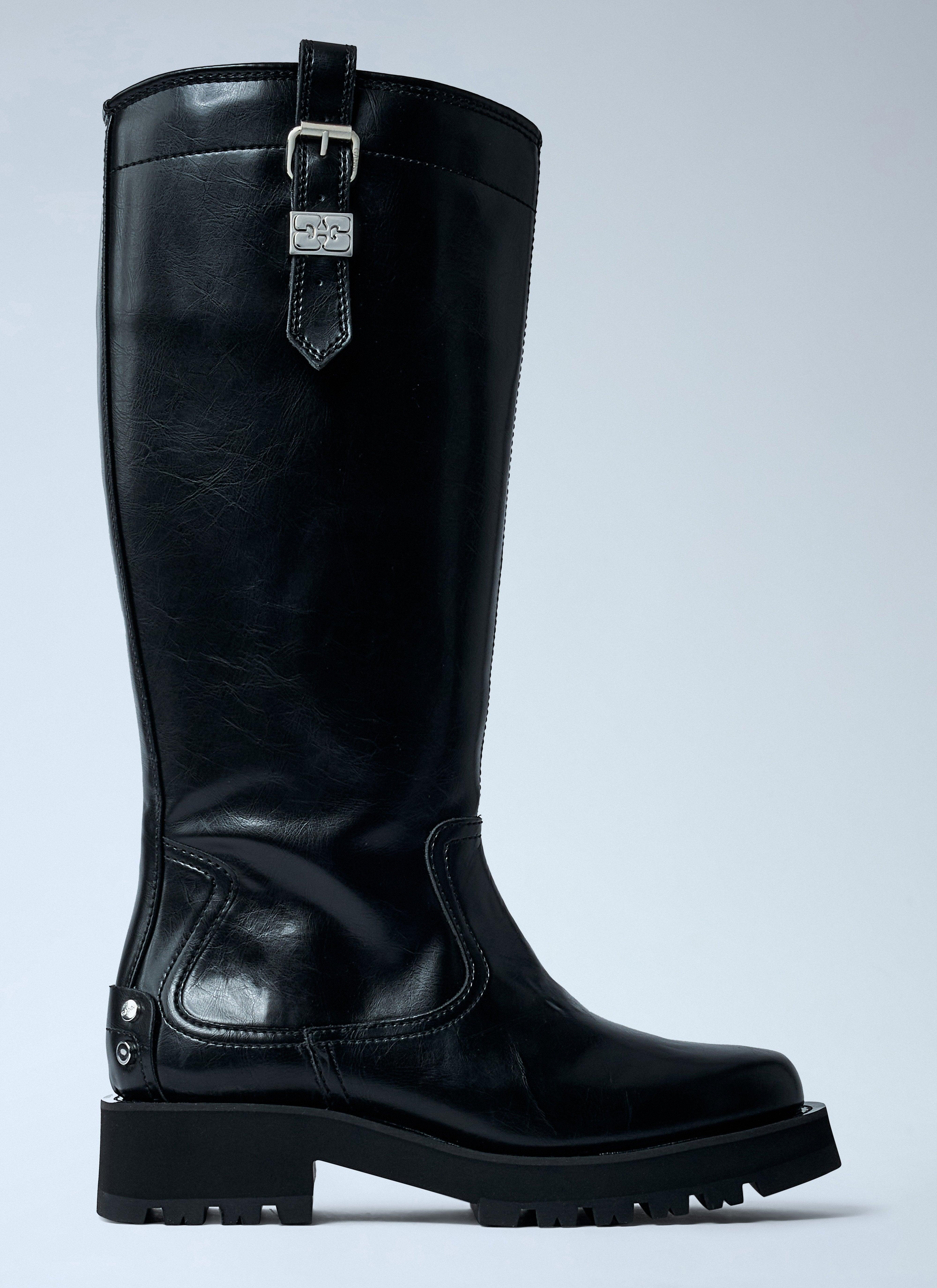 【関税込み】Studs Boots - Ganni - Synthetic - Black Ganni Knee-high boots for Women | Online Sale up to 56% off