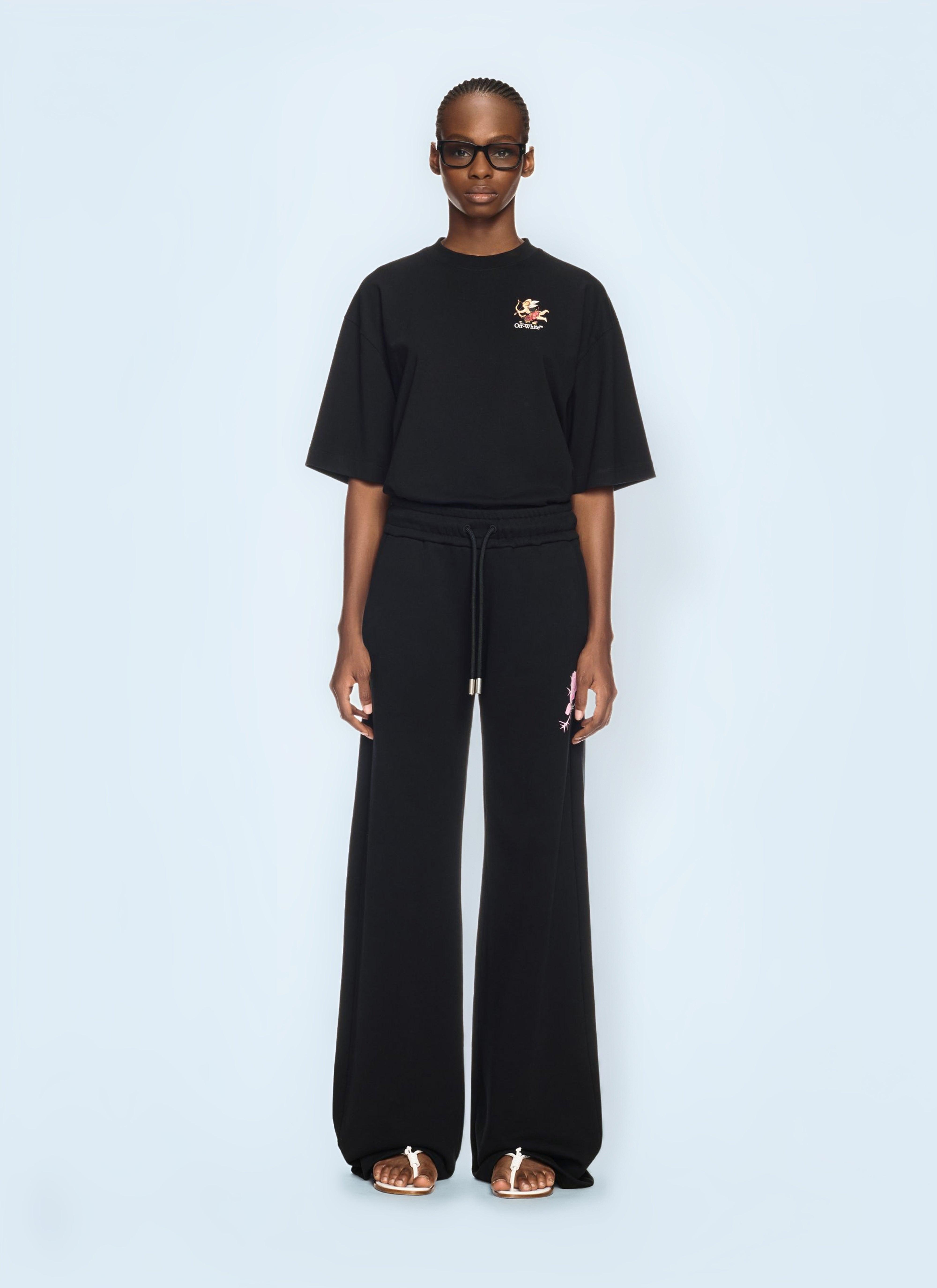Tシャツ・カットソー OFF WHITE Women Tunic Tops OWAA124F24JER0051001 Black Men's Off-White Solid Color Caravaggio Arrow Short Sleeve