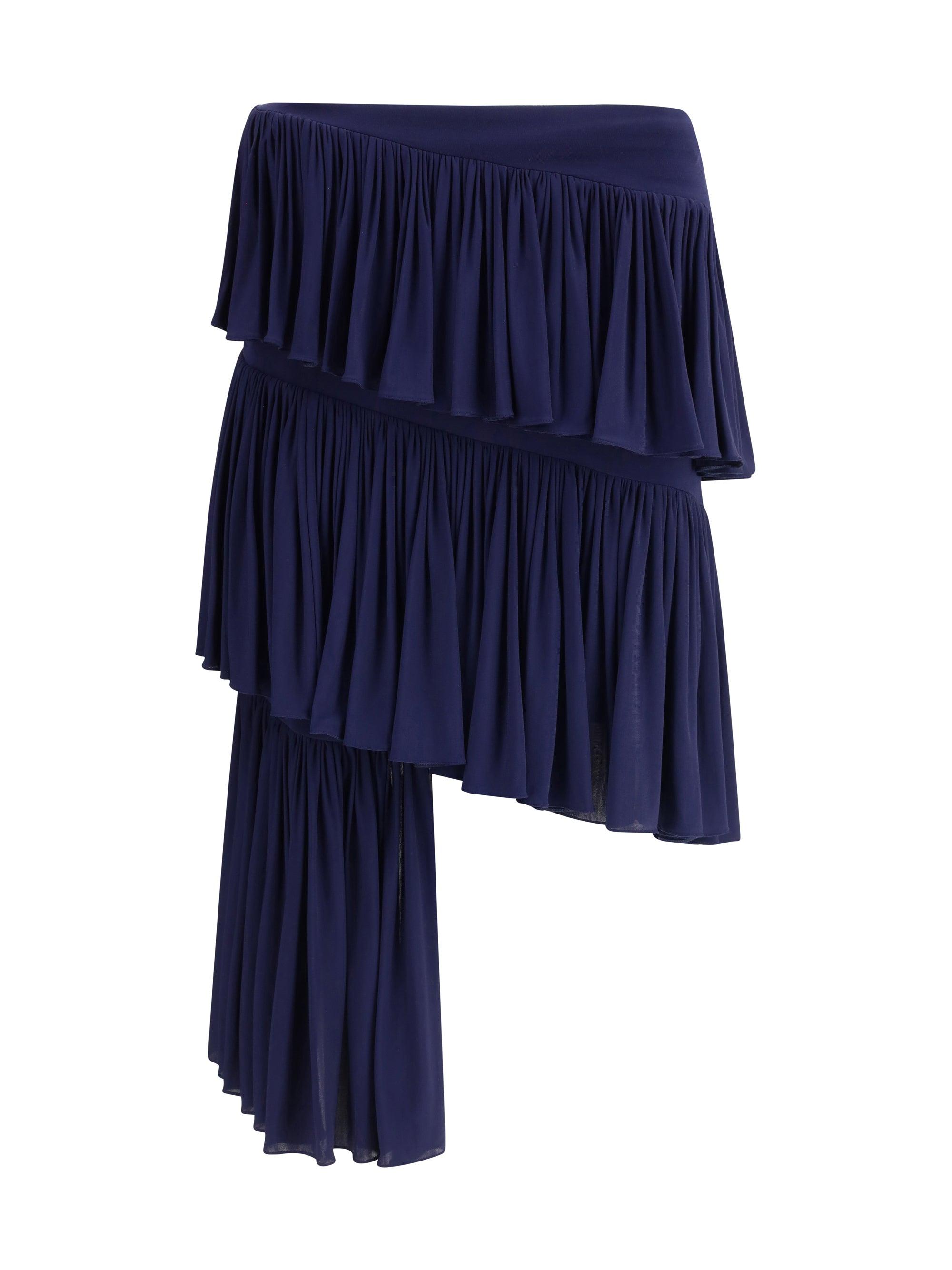 【送料&関税込】Alaia Asymmetrical Spiral Skirt Alaïa Asymmetrical Spiral Skirt in Natural | Lyst