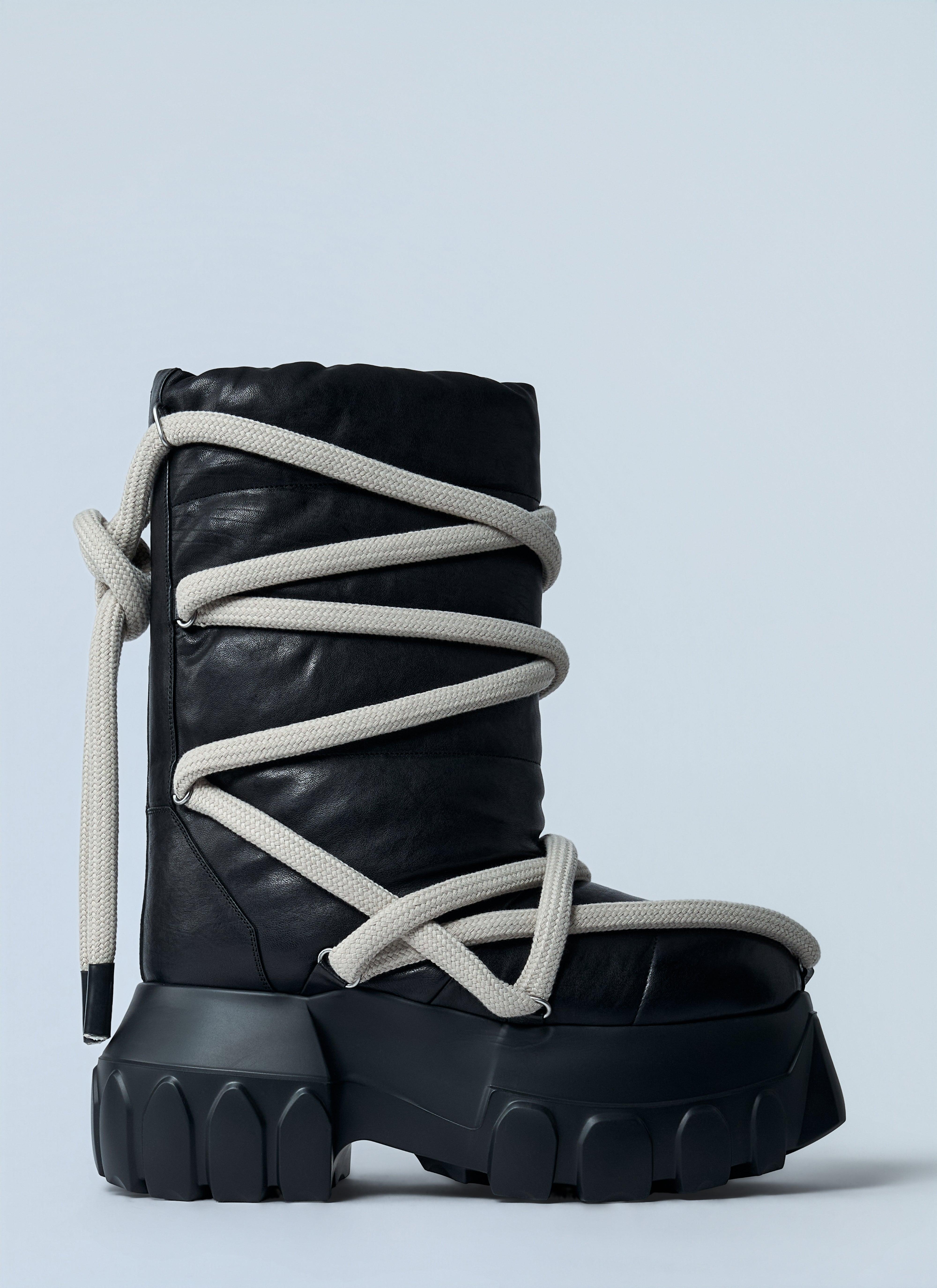 Rick Owens Lunar Mega Tractor Boots in Black for Men | Lyst
