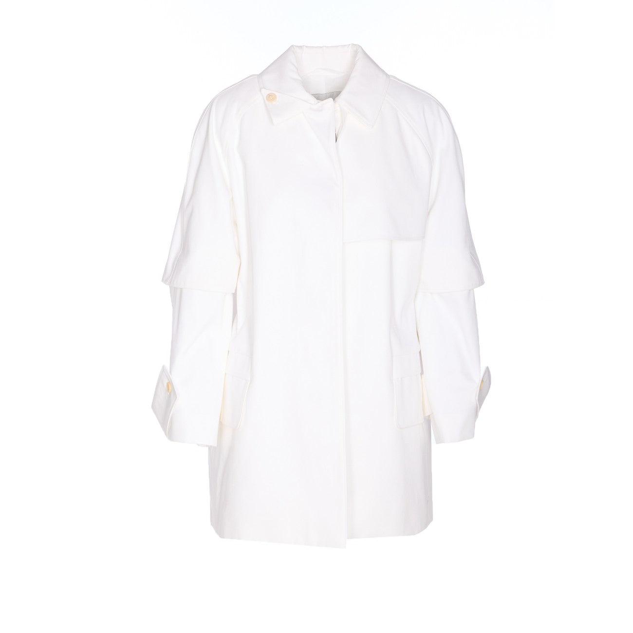 コート Max Mara BABA RAINCOAT MADE OF RAIN-PROOF GABARDINE Max Mara Baba Raincoat Made Of Rain-Proof Gabardine in White