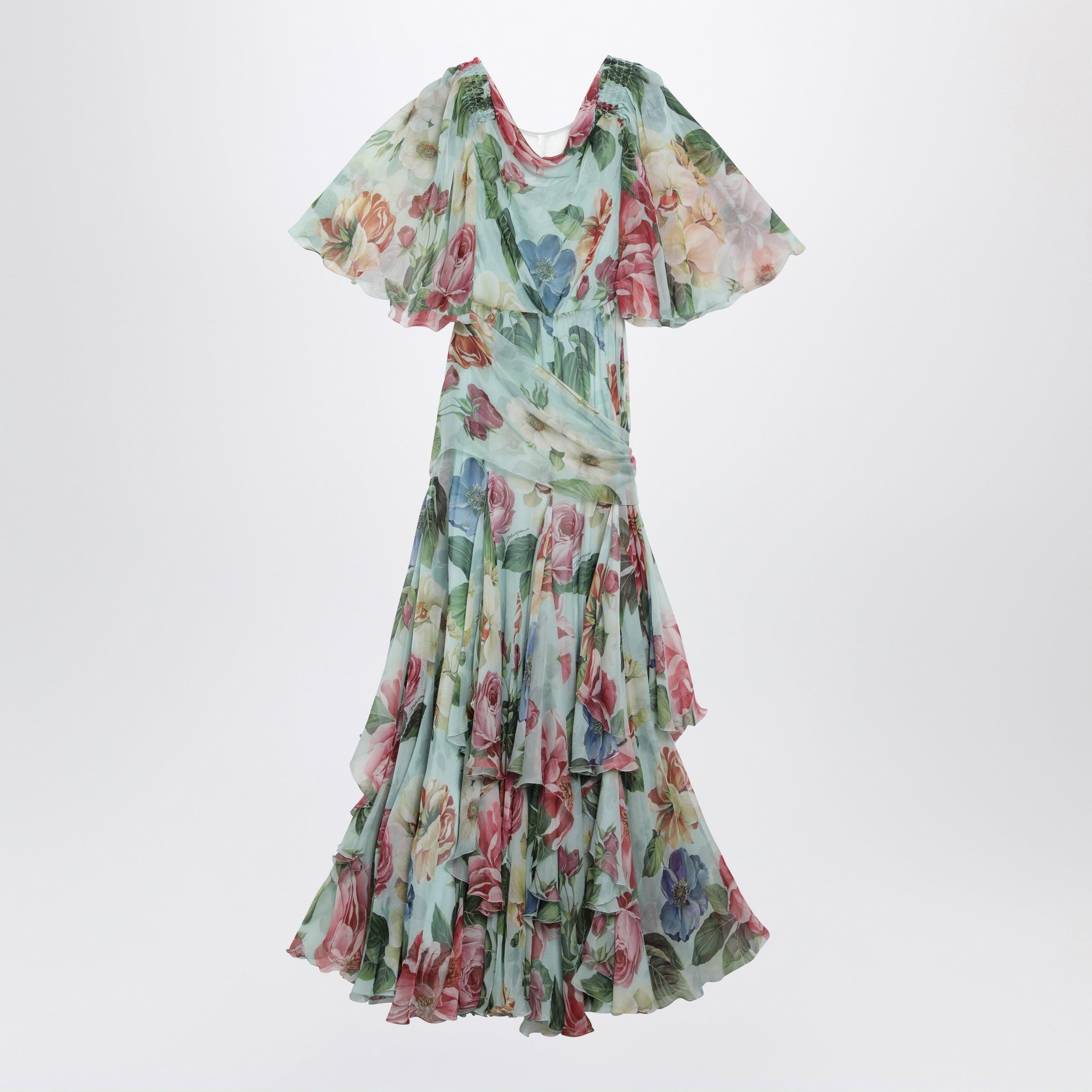 slim fit dress slacks Dolce & Gabbana Flocked Leaf Print Mini Dress main image 1
