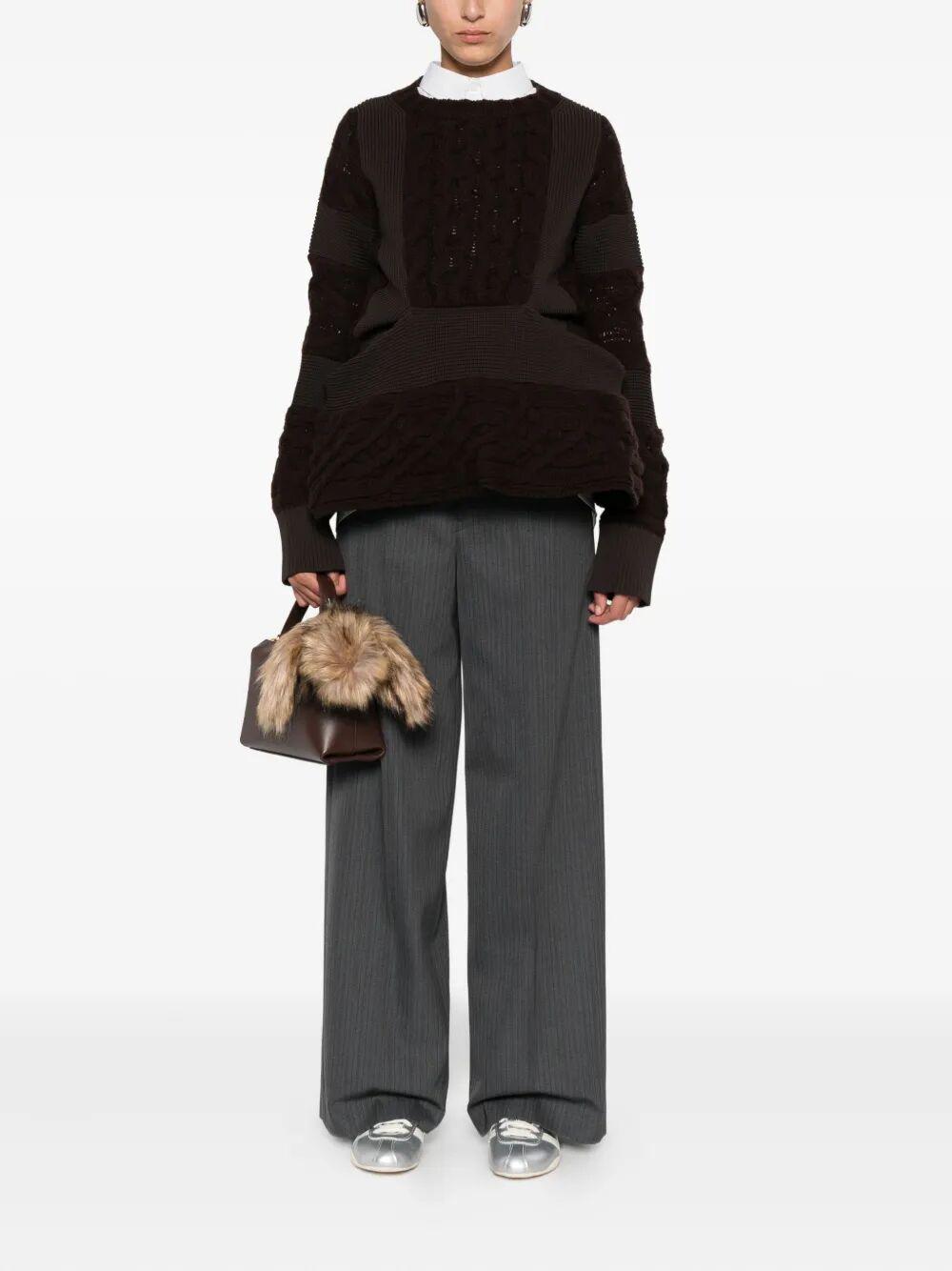 【sacai】20AW Wool Knit Pullover 20-02403M Sacai Wool Knit Pullover in Black | Lyst