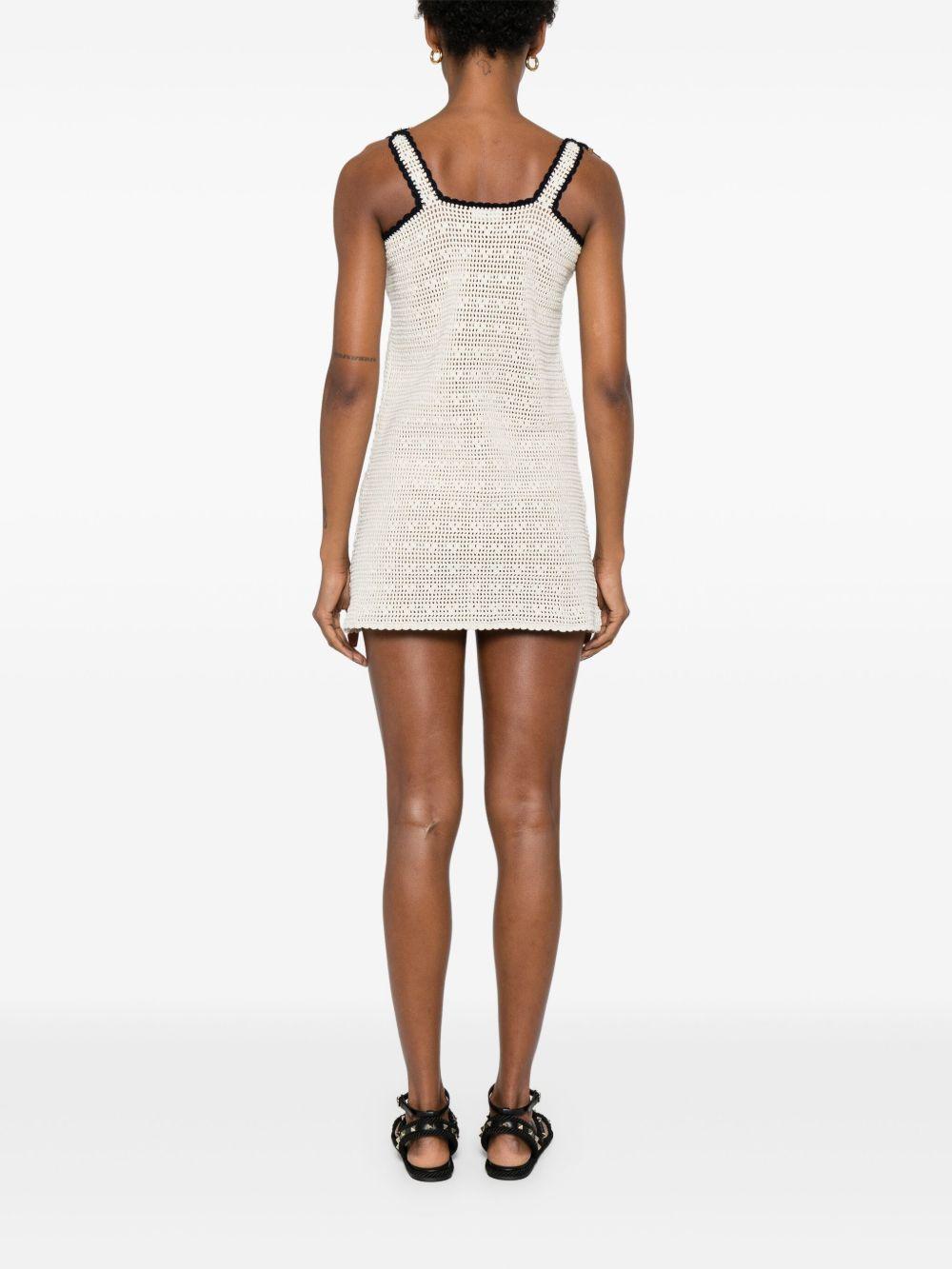 Celine Crochet Short Dress in Natural