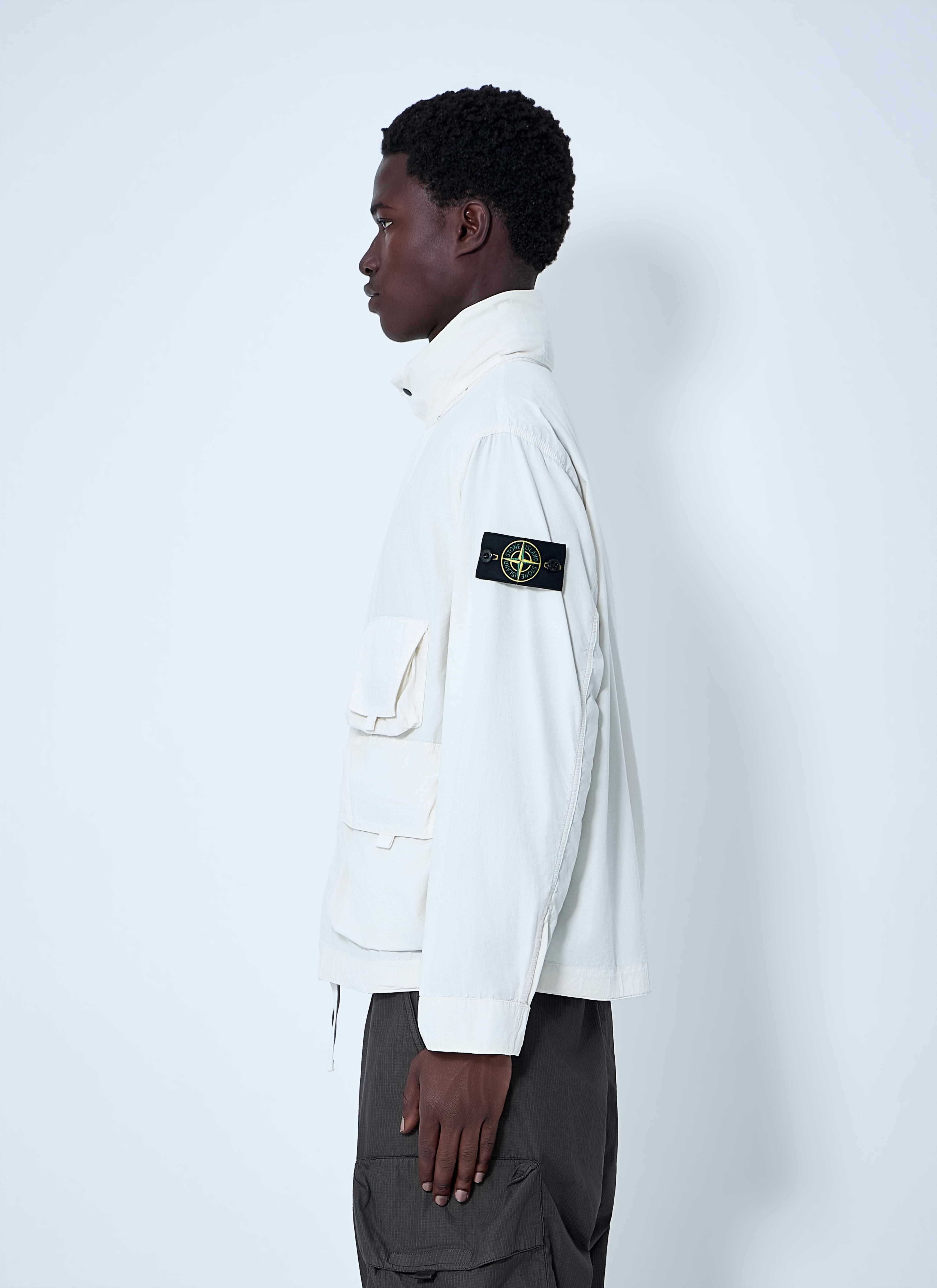 Stone Island Utility Pocket Jacket in White for Men | Lyst
