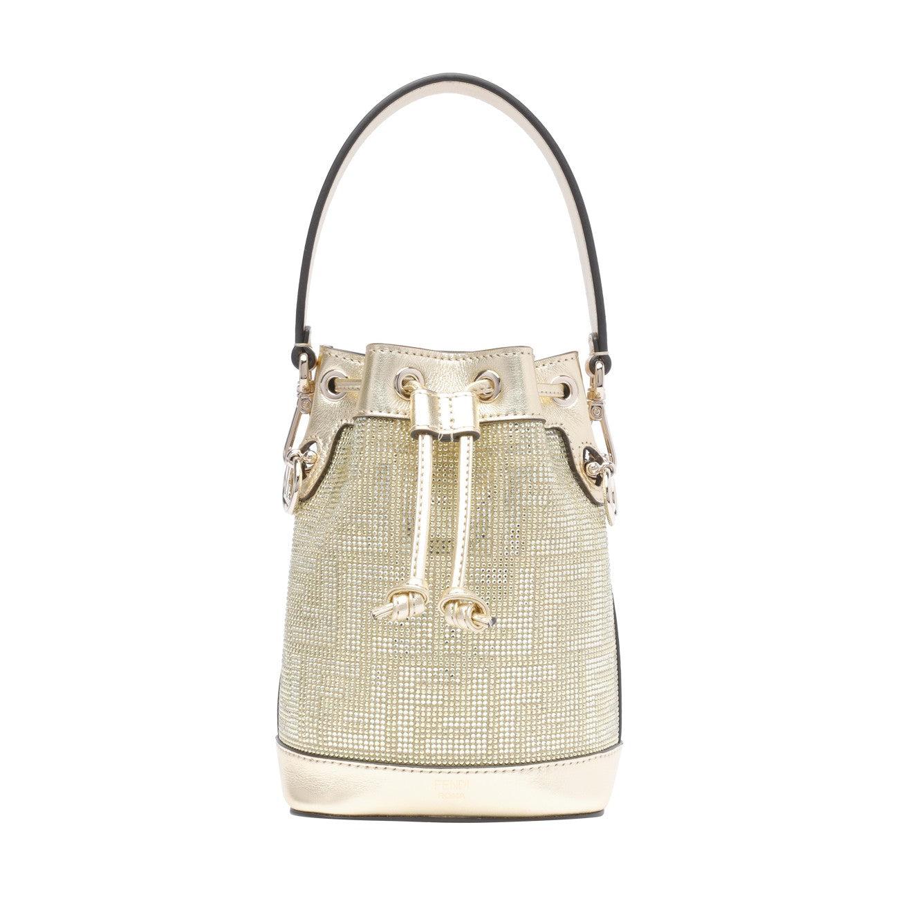 【FENDI】MINI MON TRESOR CRYSTAL BUCKET BAG Fendi Mini Mon Tresor Crystal Bucket Bag in Natural | Lyst