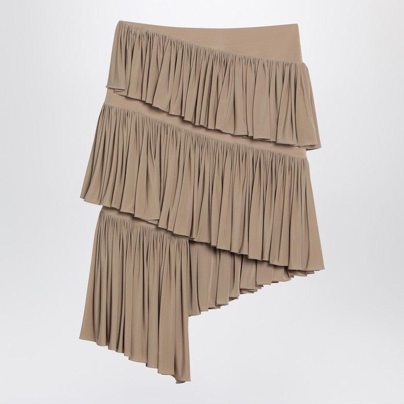 【送料&関税込】Alaia Asymmetrical Spiral Skirt Alaïa Asymmetrical Spiral Skirt in Natural | Lyst