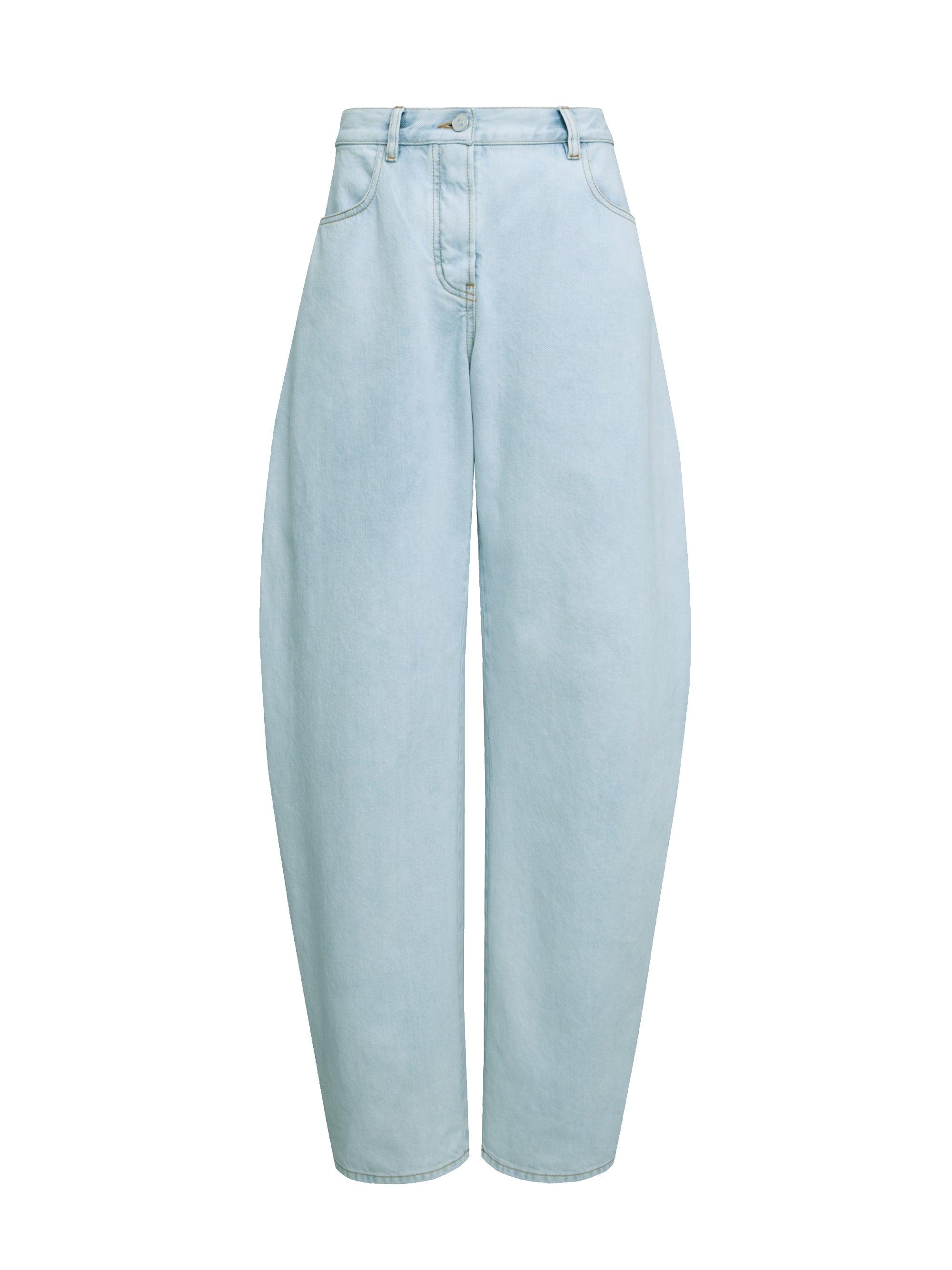 SALE【Alaia】ハイウエスト ストレートレッグ ジーンズ ALAÏA High Waisted Round Jeans in Denim | ALAÏA US